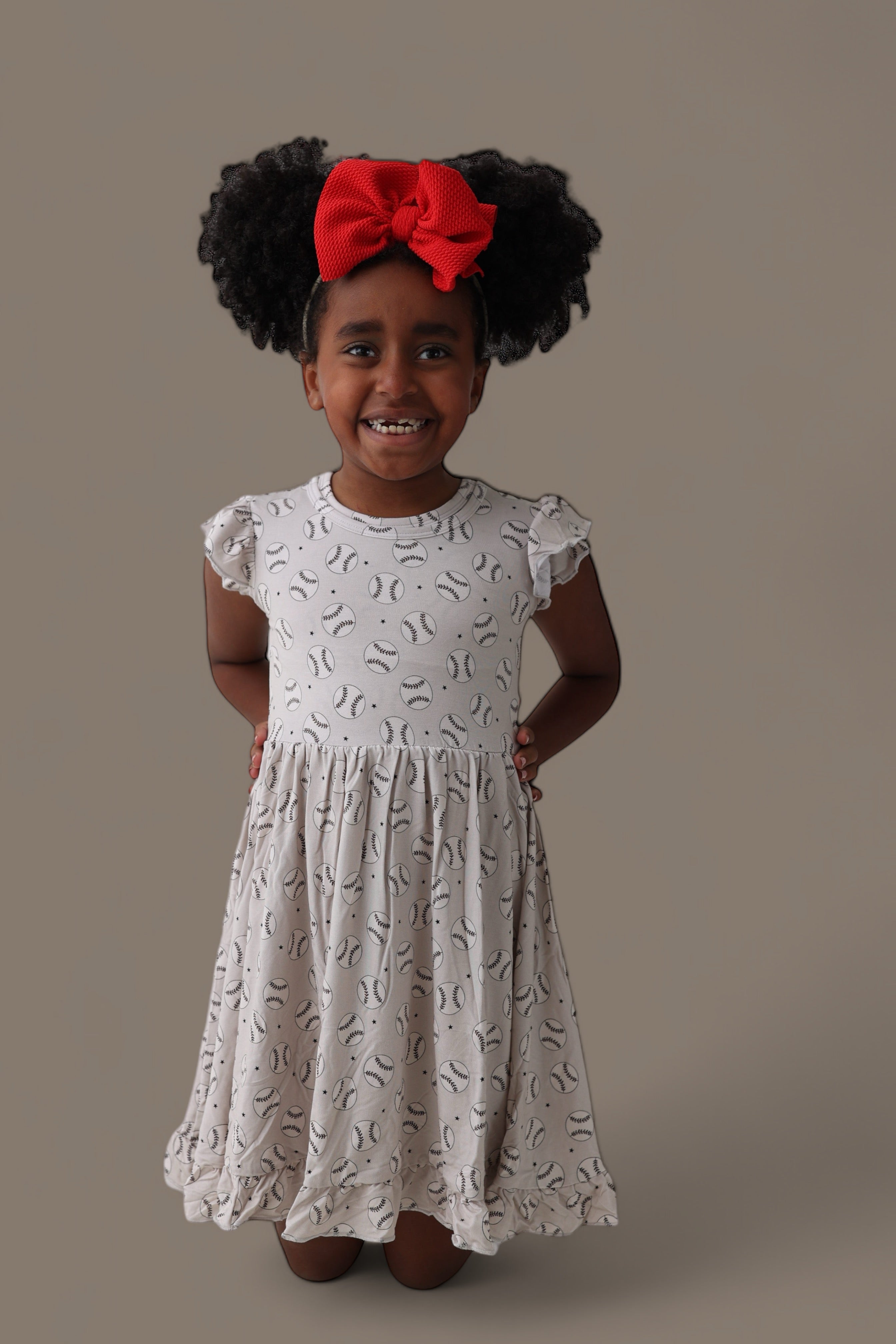 Exclusive Swing For The Stars Dream Cap Sleeve Ruffle Dress