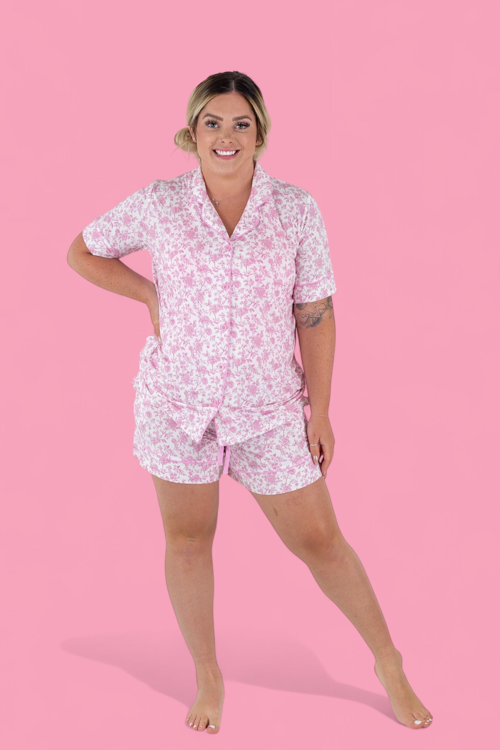 Rosewood Toile Women’s Dream Short Set