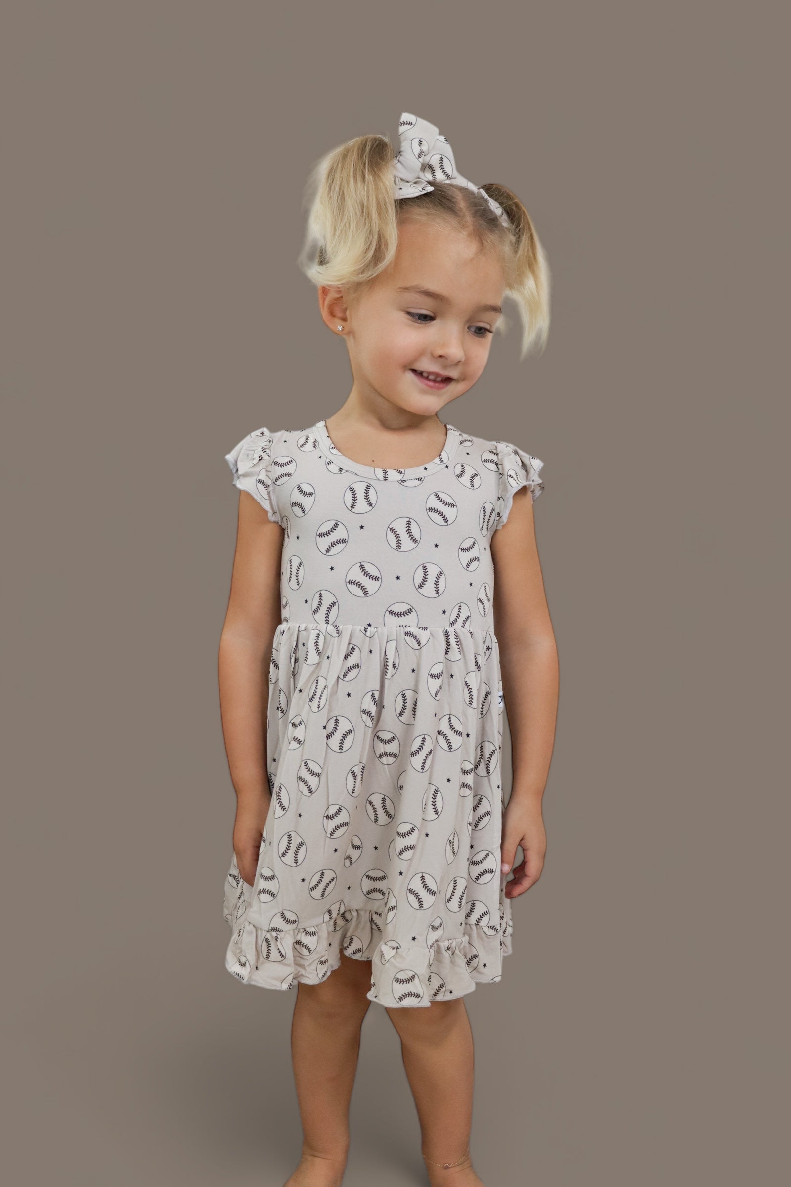 Exclusive Swing For The Stars Dream Cap Sleeve Ruffle Dress