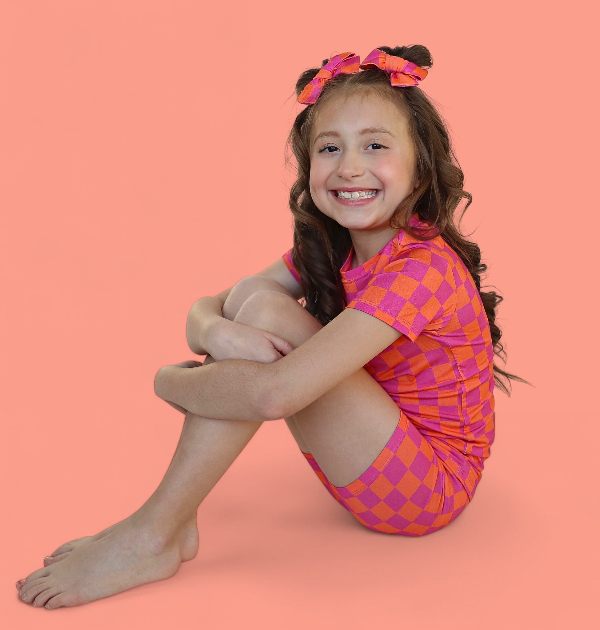 Neon Dreams Checkers Dream Short Set