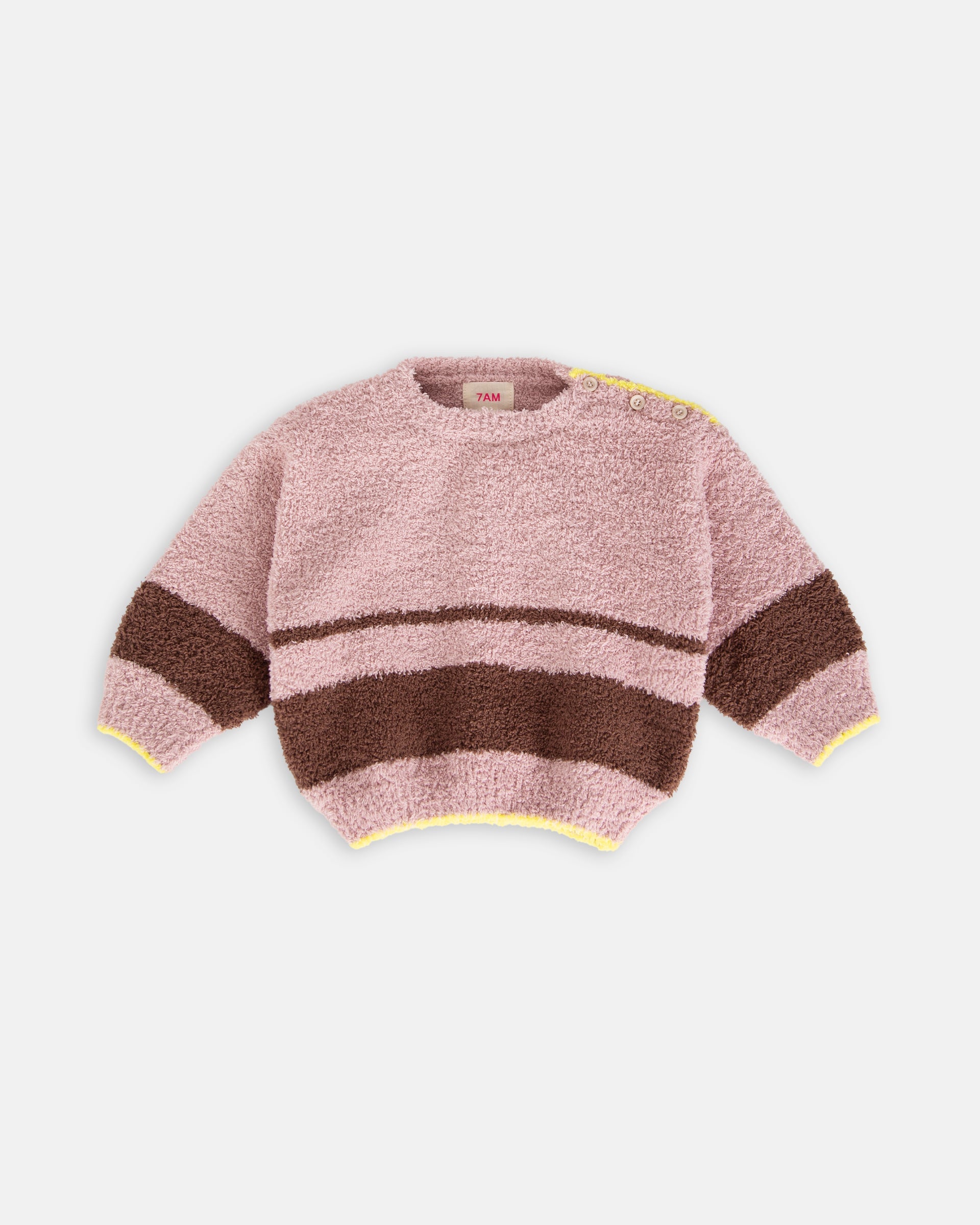 Boxy Striped Sweater - Fuzzy