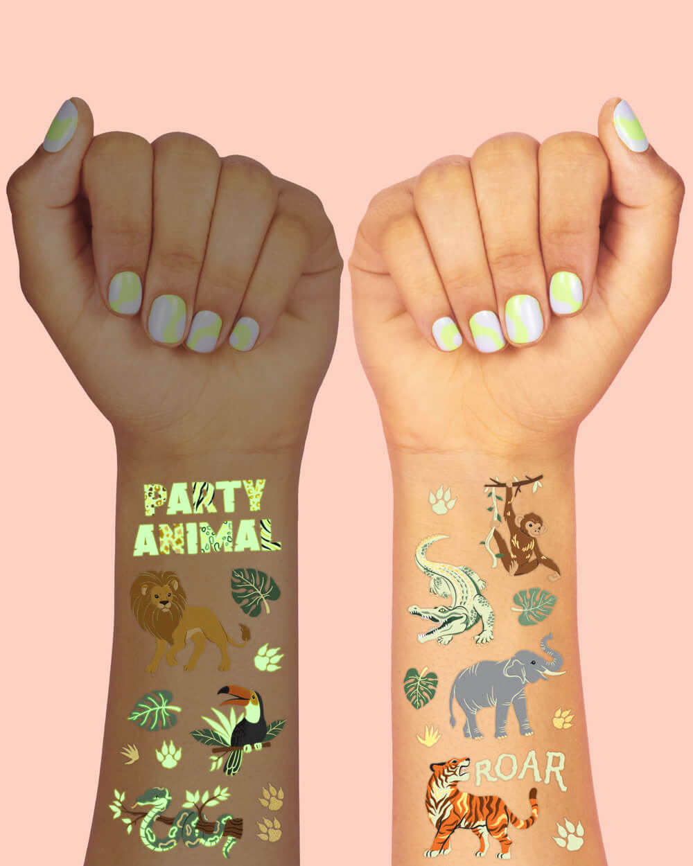 Go Wild Glo Tats - 52 Temporary Tattoos