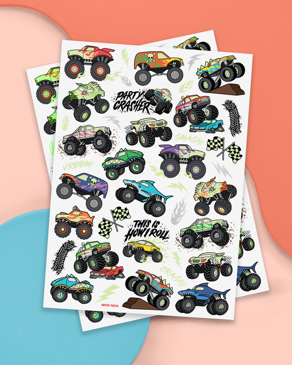 Party Crasher Glo Tats - 50 Foil Temporary Tattoos