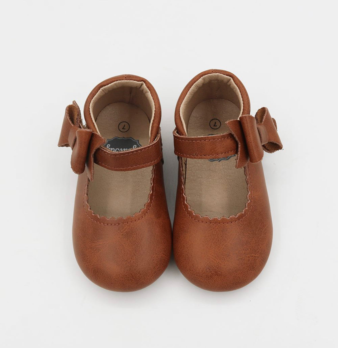 Lilien Side Bow Mary Jane - Distressed Leather - Brown