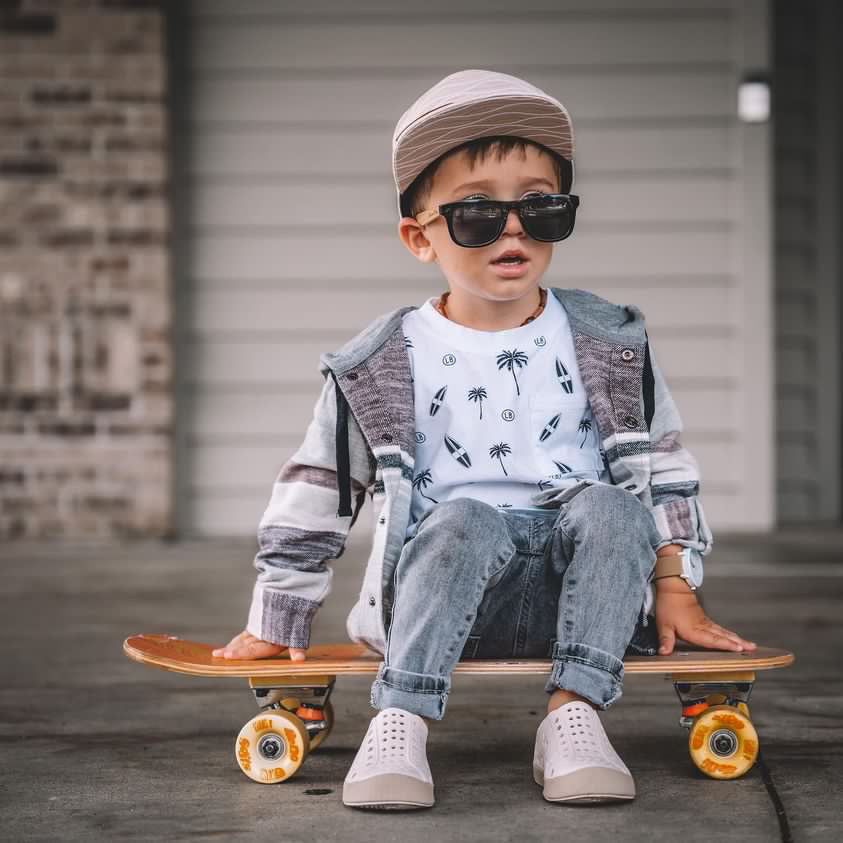 Toddler Perforated Slip On Water Sneakers in Cream - Curbside
