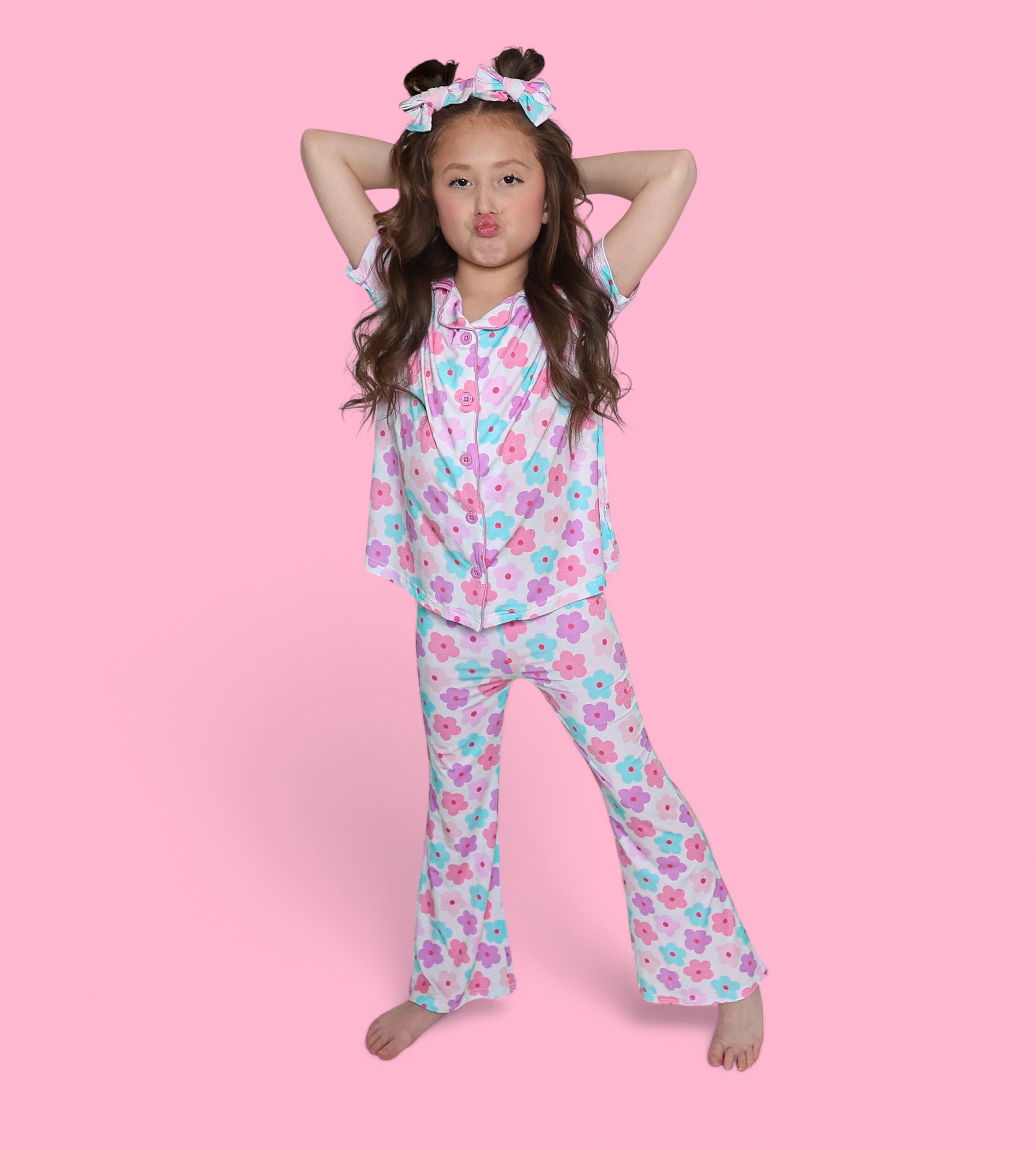 Violet Fields Dream Girl's Flare Set