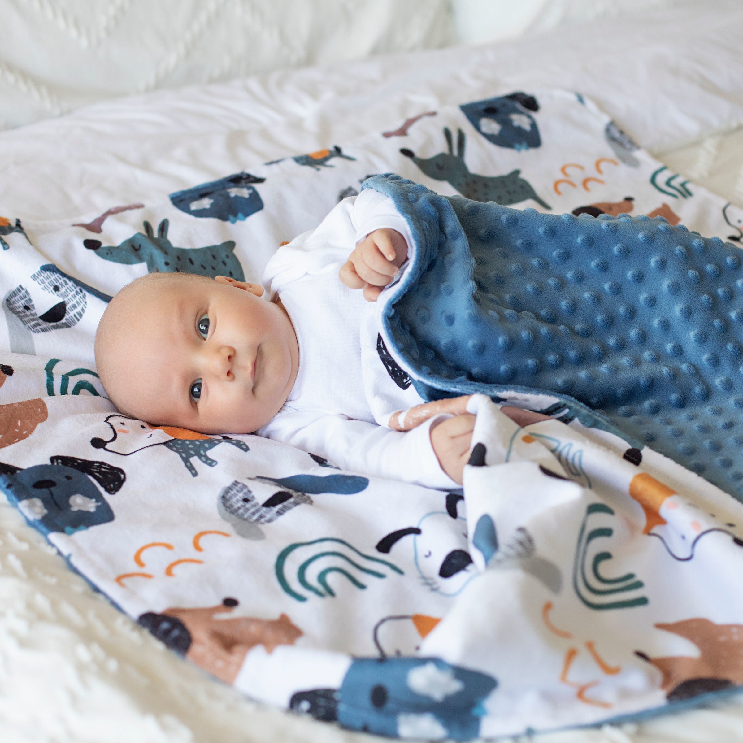 My Best Friends (dogs) Minky Baby Blanket