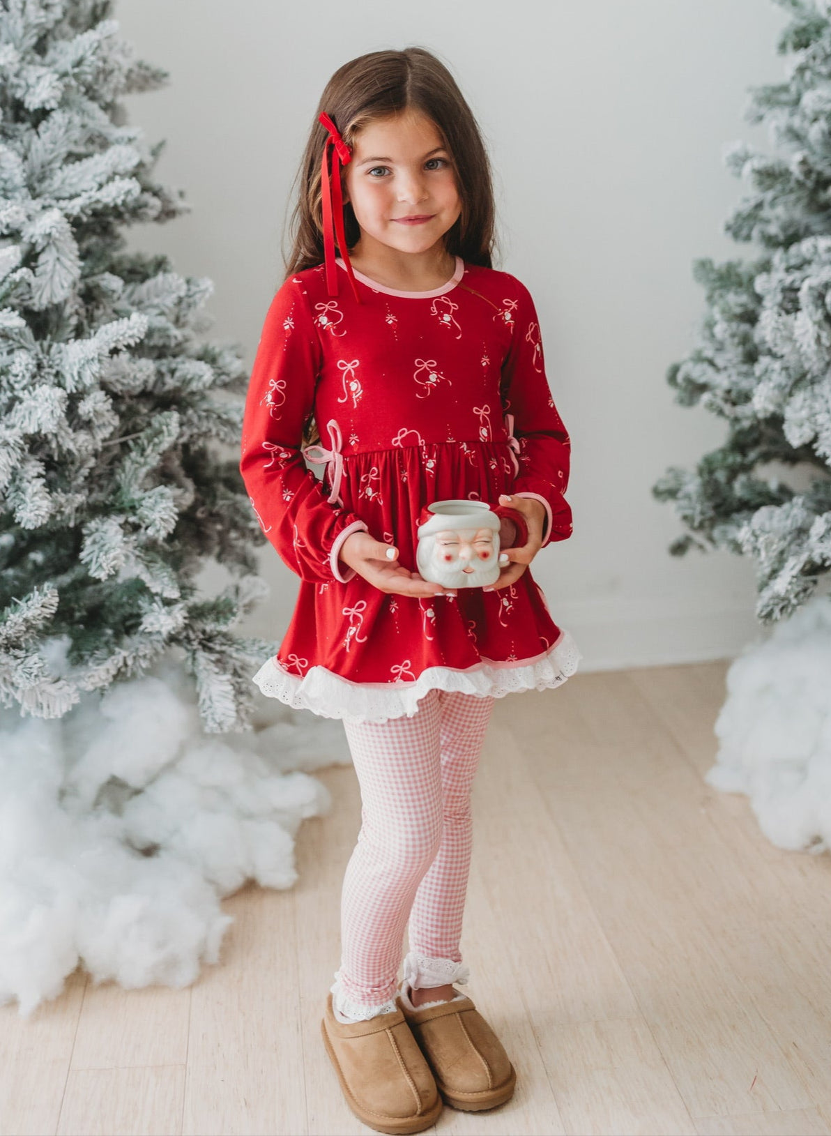 *preorder* Santa's Sleigh Bows Tunic Comfort Set