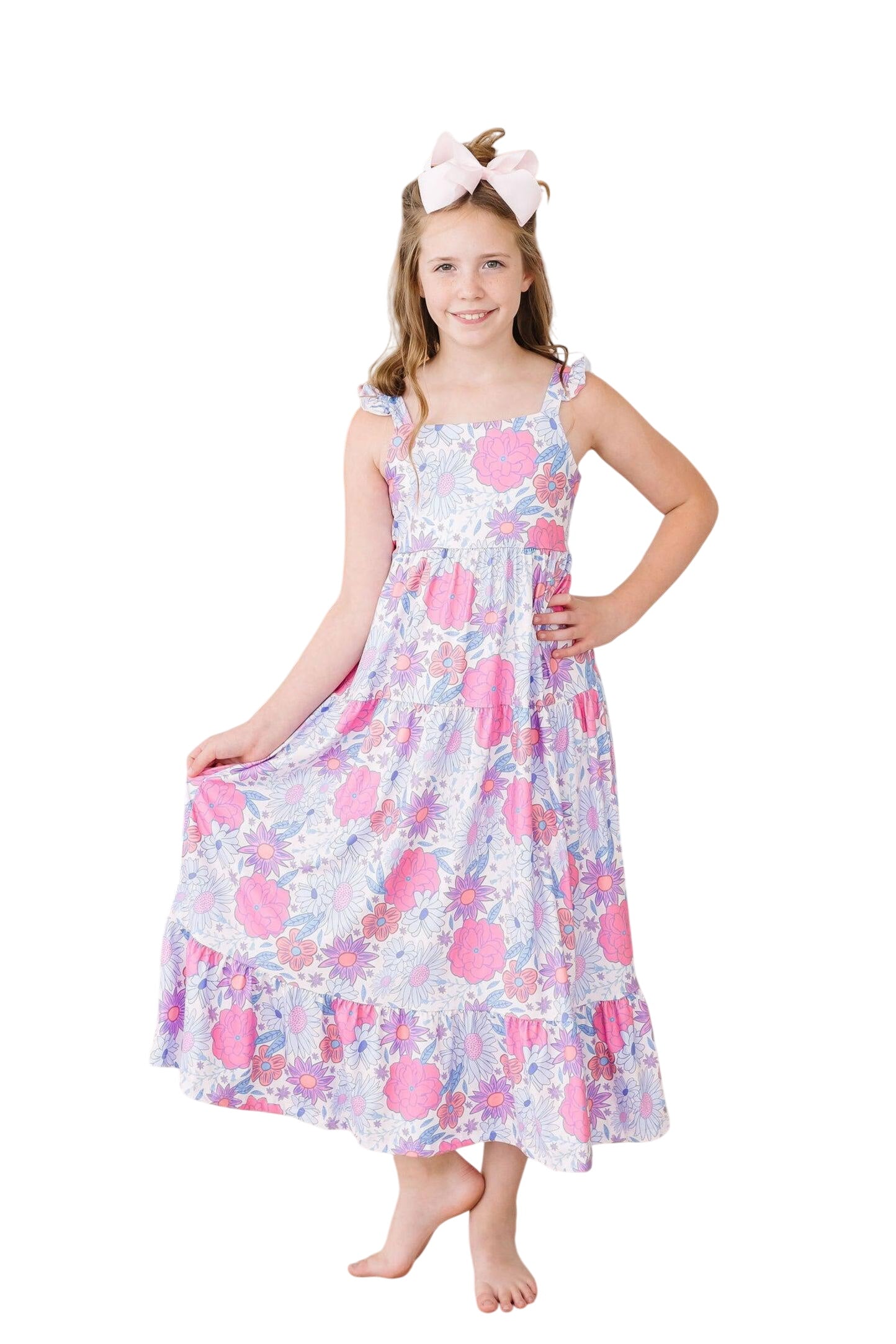 Sweet Springtime Ruffle Maxi Dress