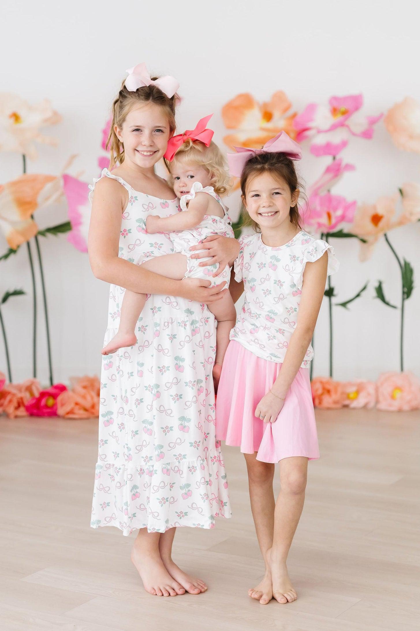 Berries & Bows S/s Ruffle Tee