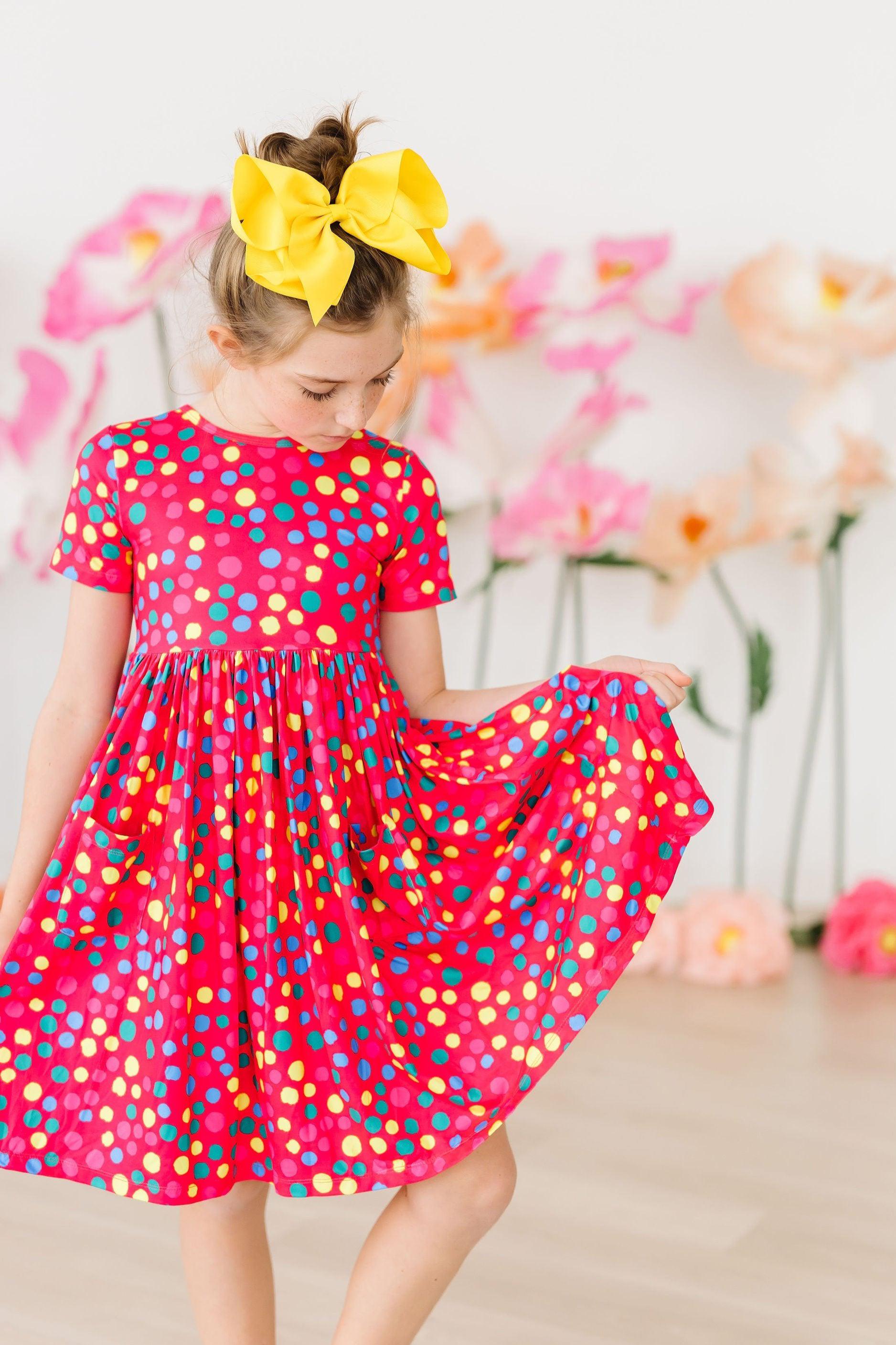 Polka Dot Party S/s Pocket Twirl Dress