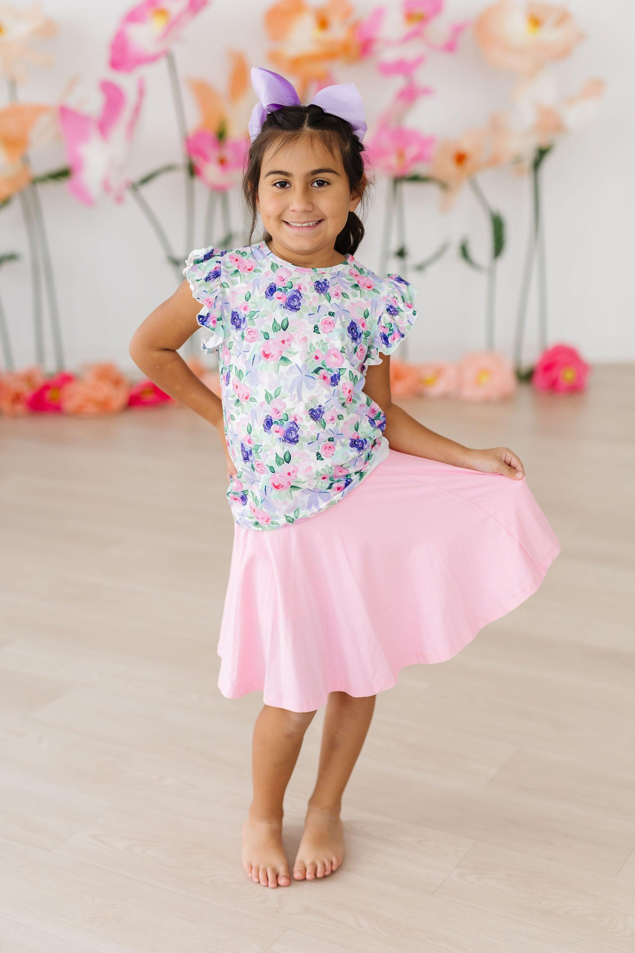 Lavender Love S/s Ruffle Tee