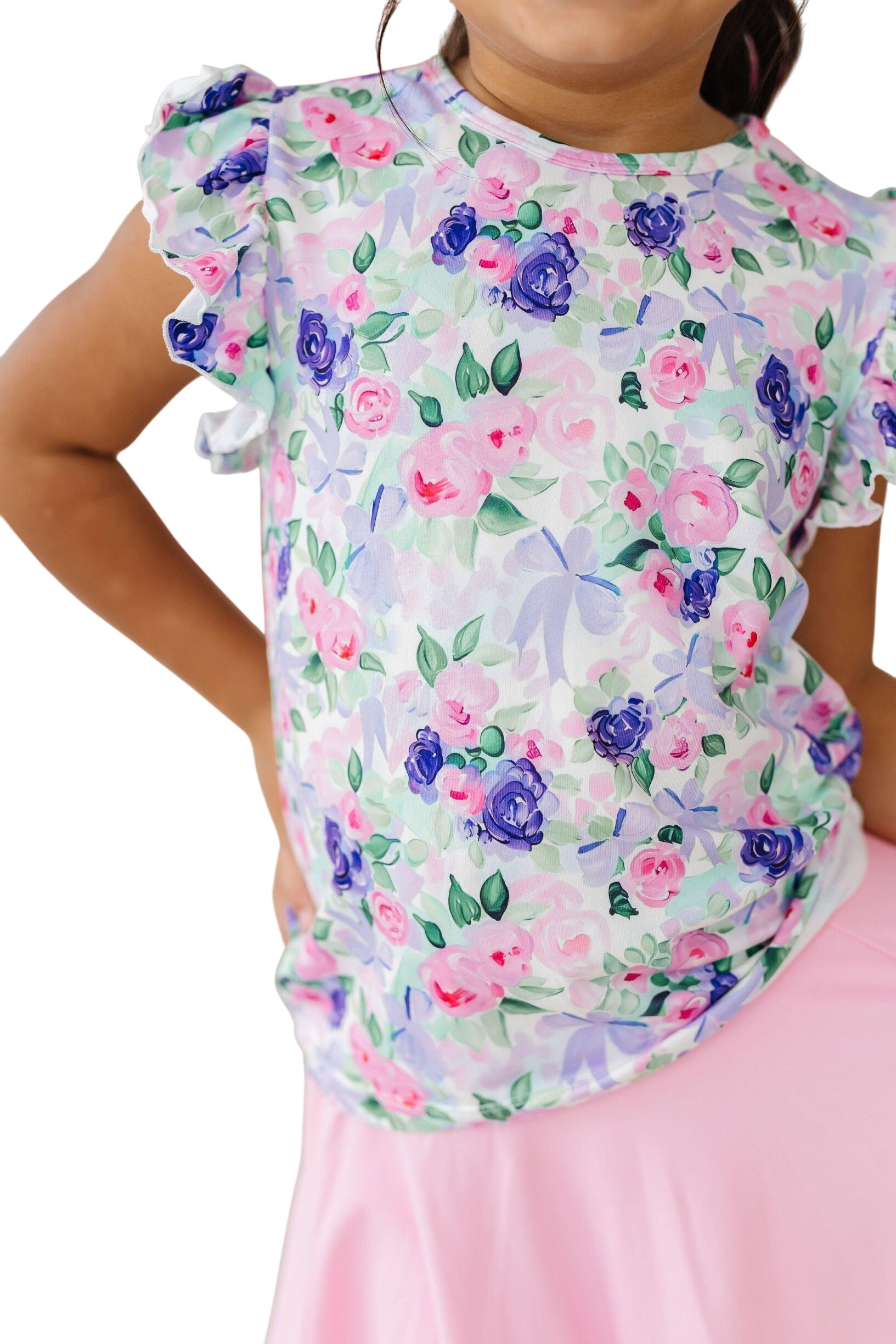 Lavender Love S/s Ruffle Tee