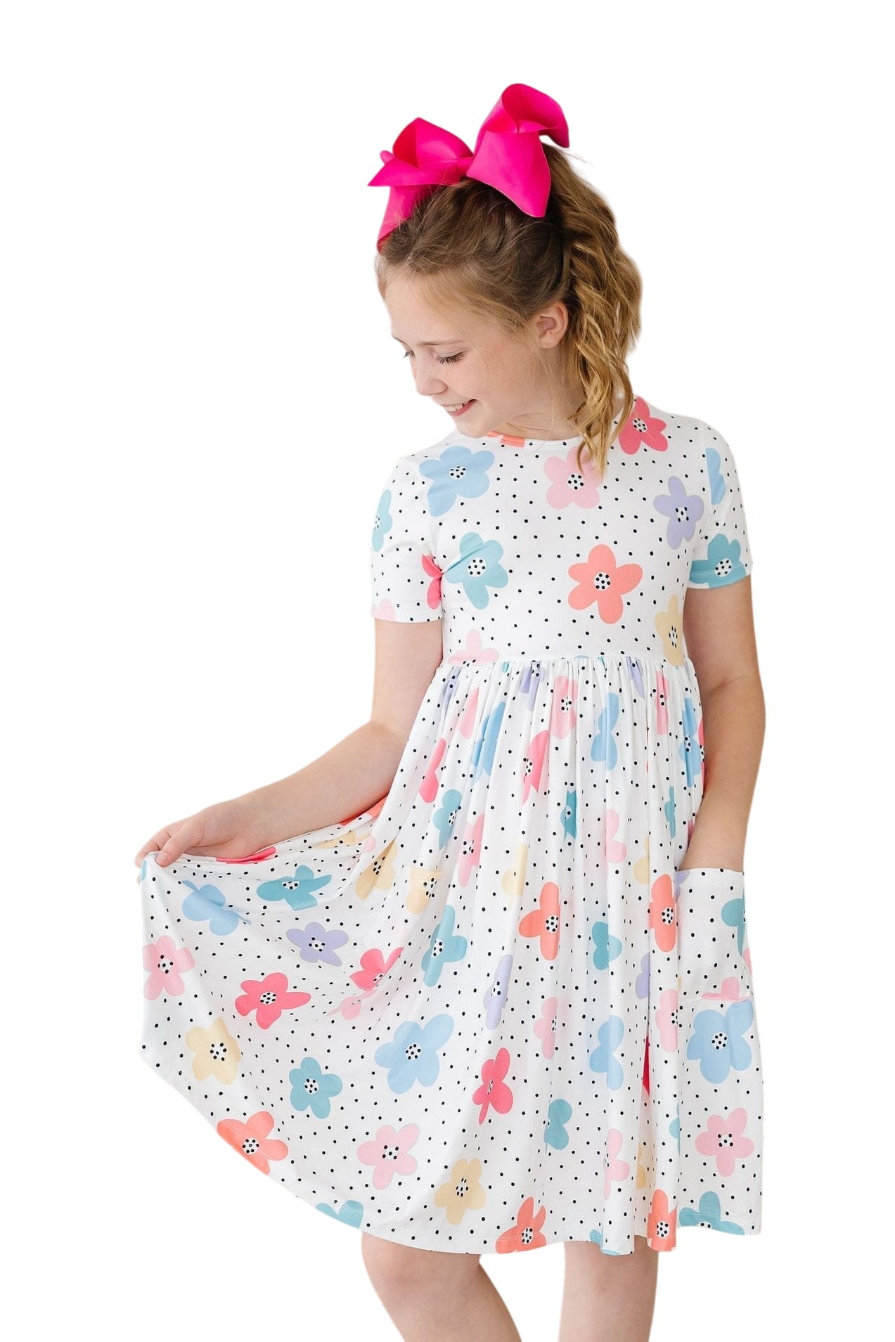 Dots & Daisies S/s Pocket Twirl Dress