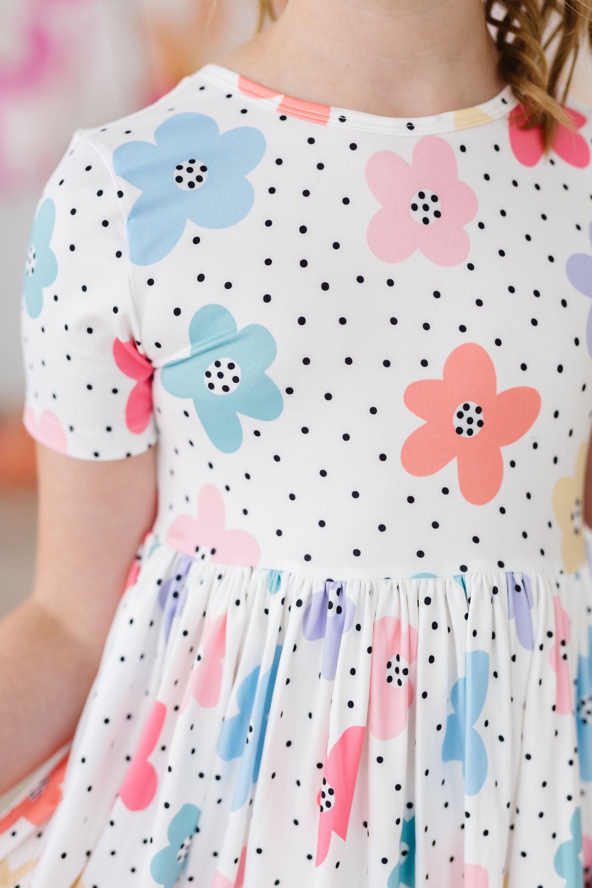 Dots & Daisies S/s Pocket Twirl Dress