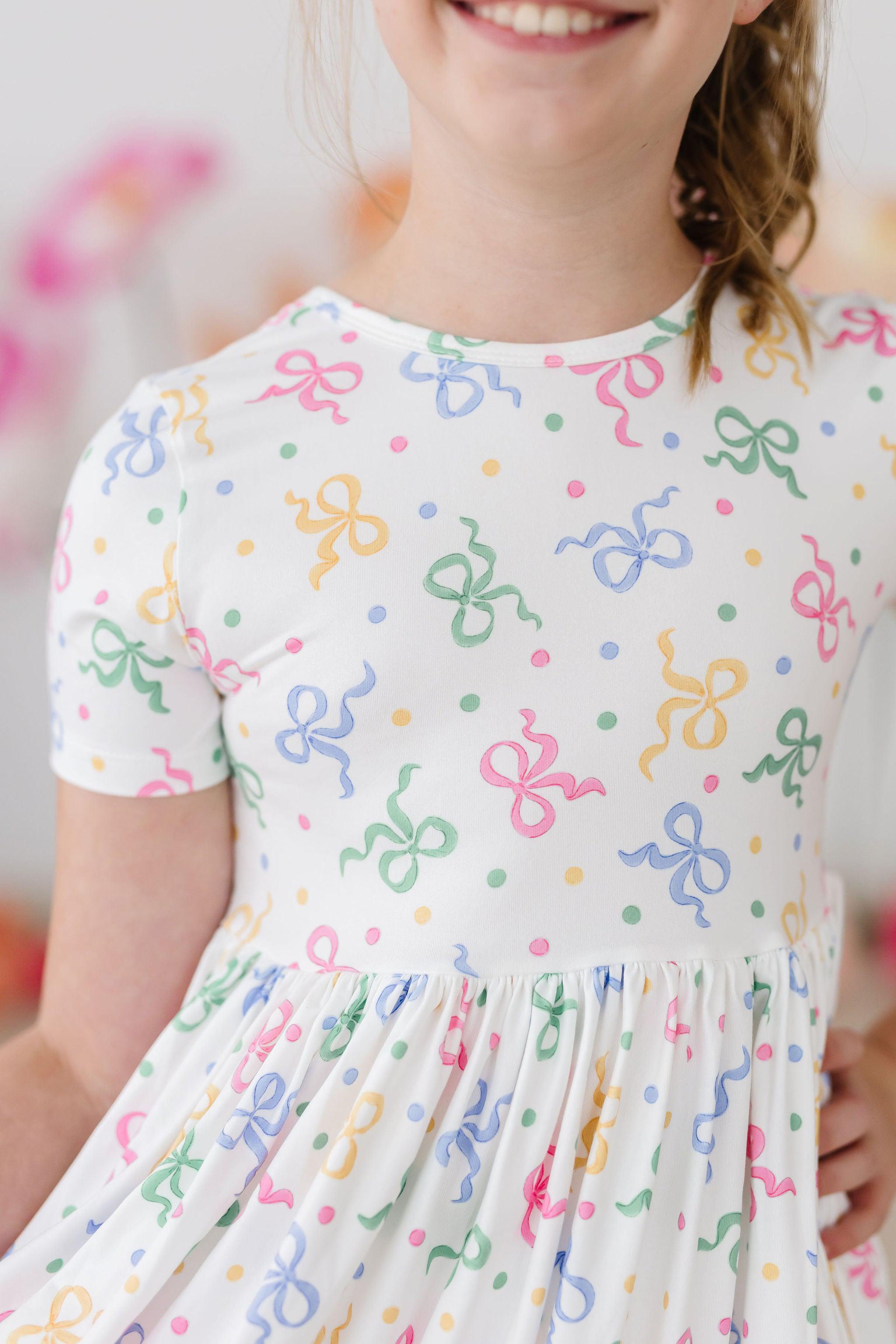 Tied In Love S/s Pocket Twirl Dress