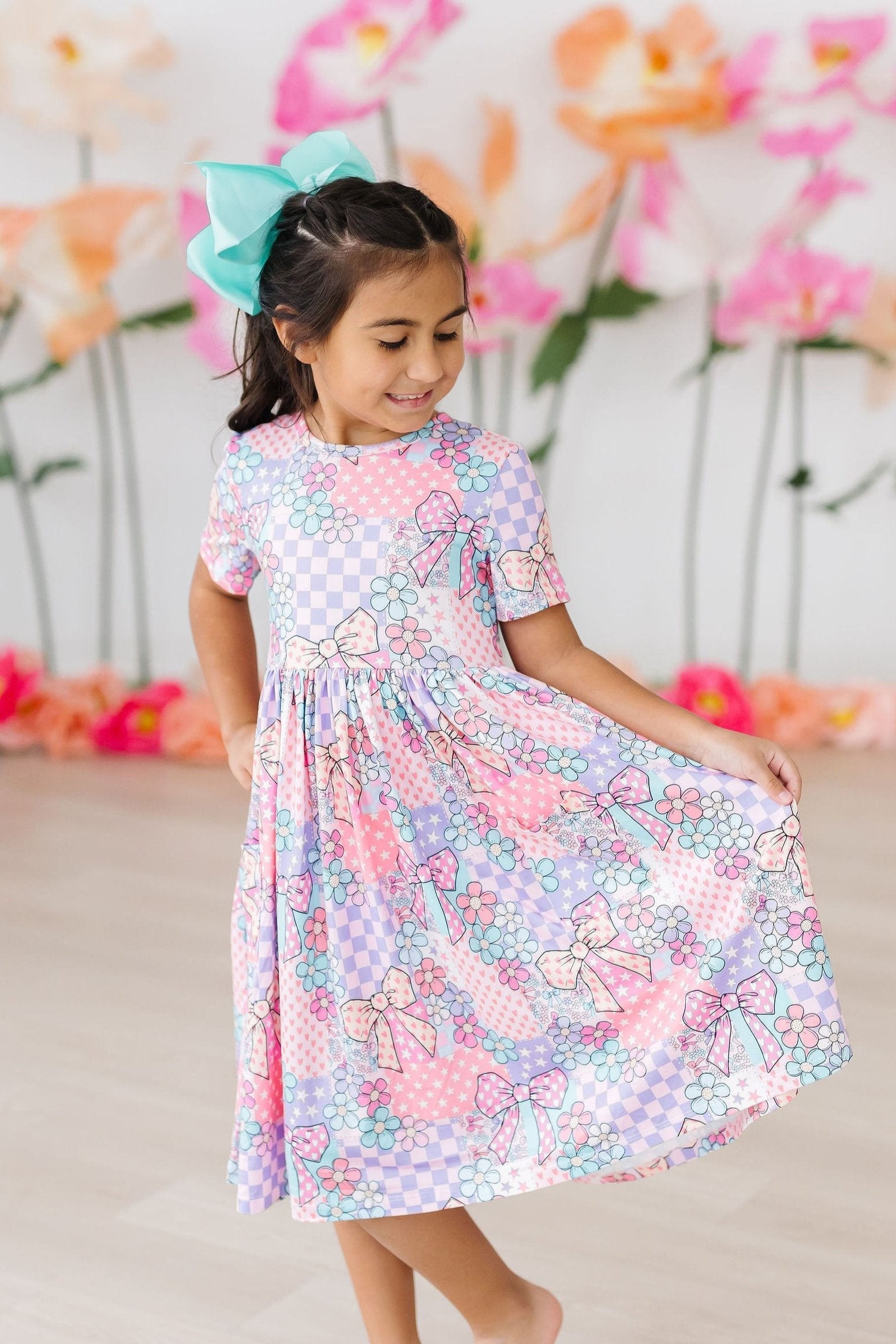 Patchwork Princess S/s Pocket Twirl Dress