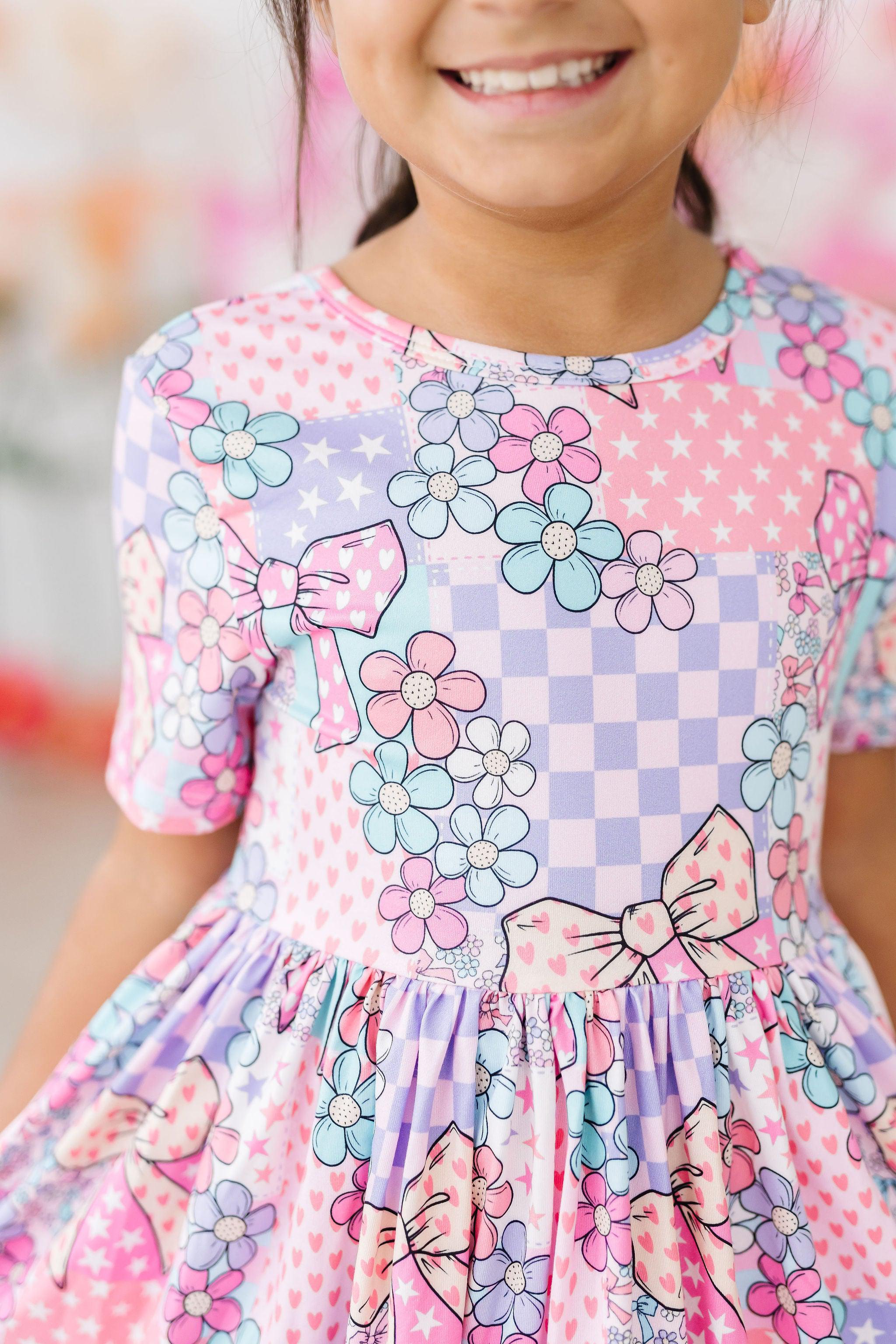 Patchwork Princess S/s Pocket Twirl Dress