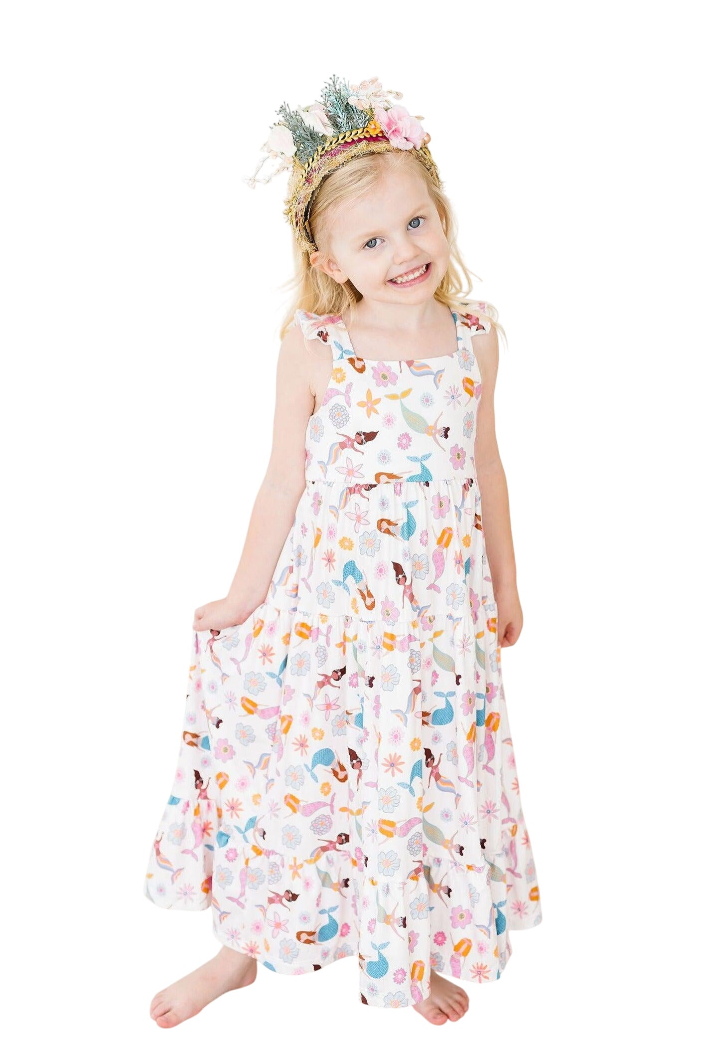 Mermaid Magic Ruffle Maxi Dress