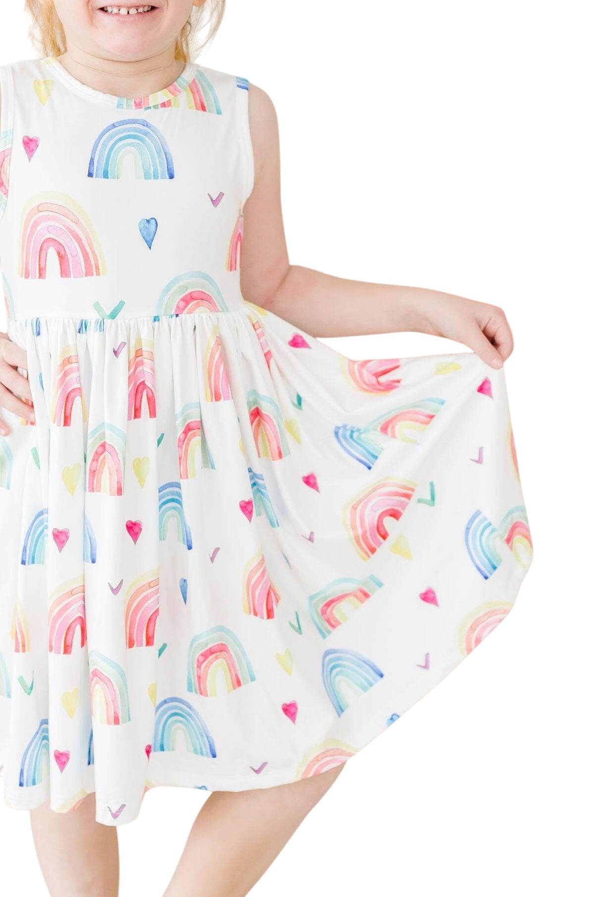 Radiant Rainbows Tank Twirl Dress