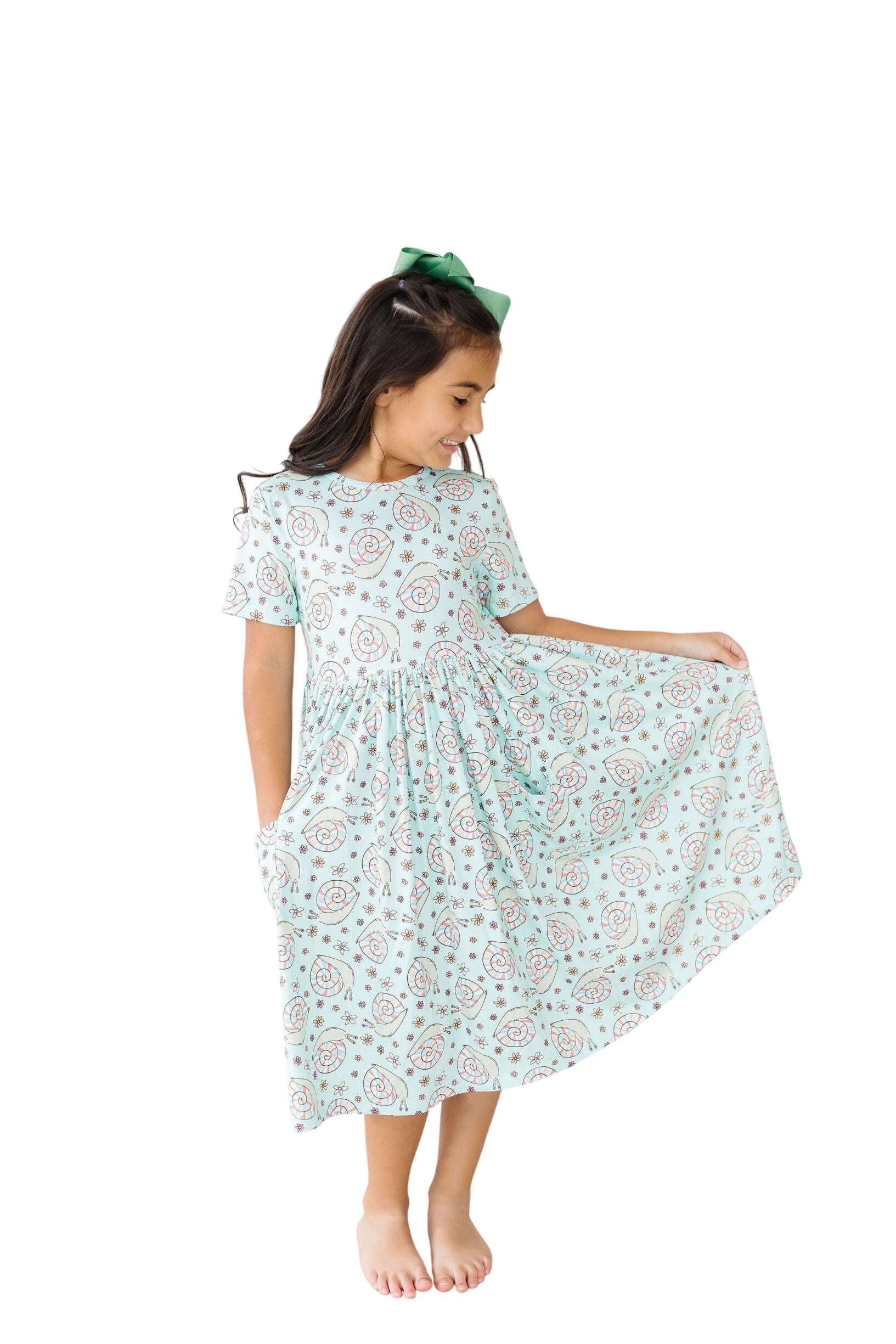 Spring Snails S/s Pocket Twirl Dress