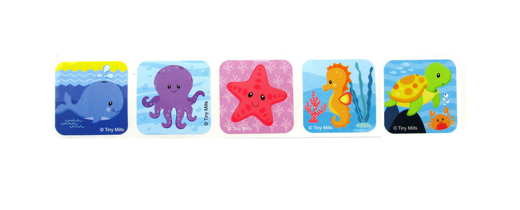 Ocean Animals Stickers 100 Stickers/dispenser, Pack Of 1, 6 Or 12 Dispensers