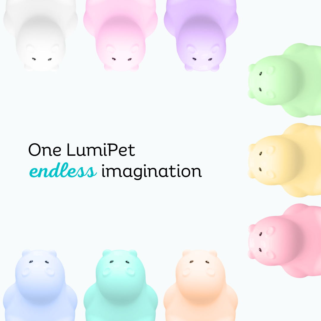 Lumipets® Honey The Hippo- Children's Touch Night Light
