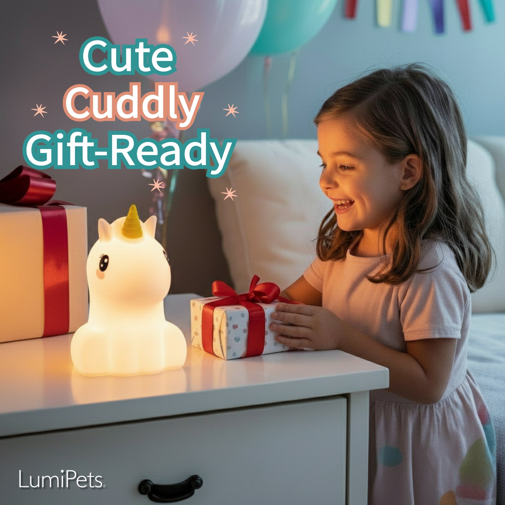 Lumipets® Unicorn - Children's Nursery Touch Night Light