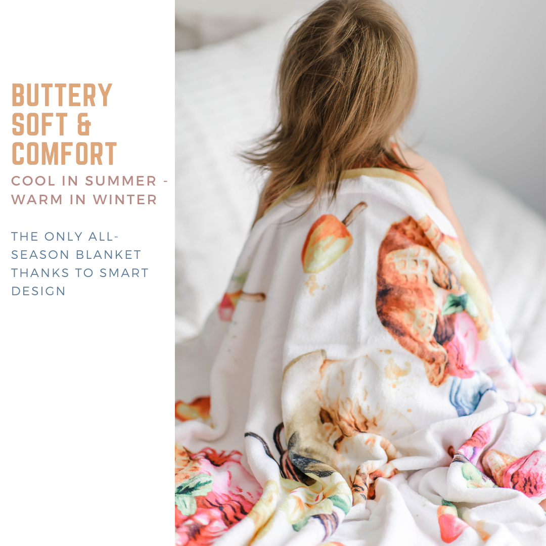 Bamboo Viscose Minky Ice Cream Blanket - Double Layers - Sunday Sundae