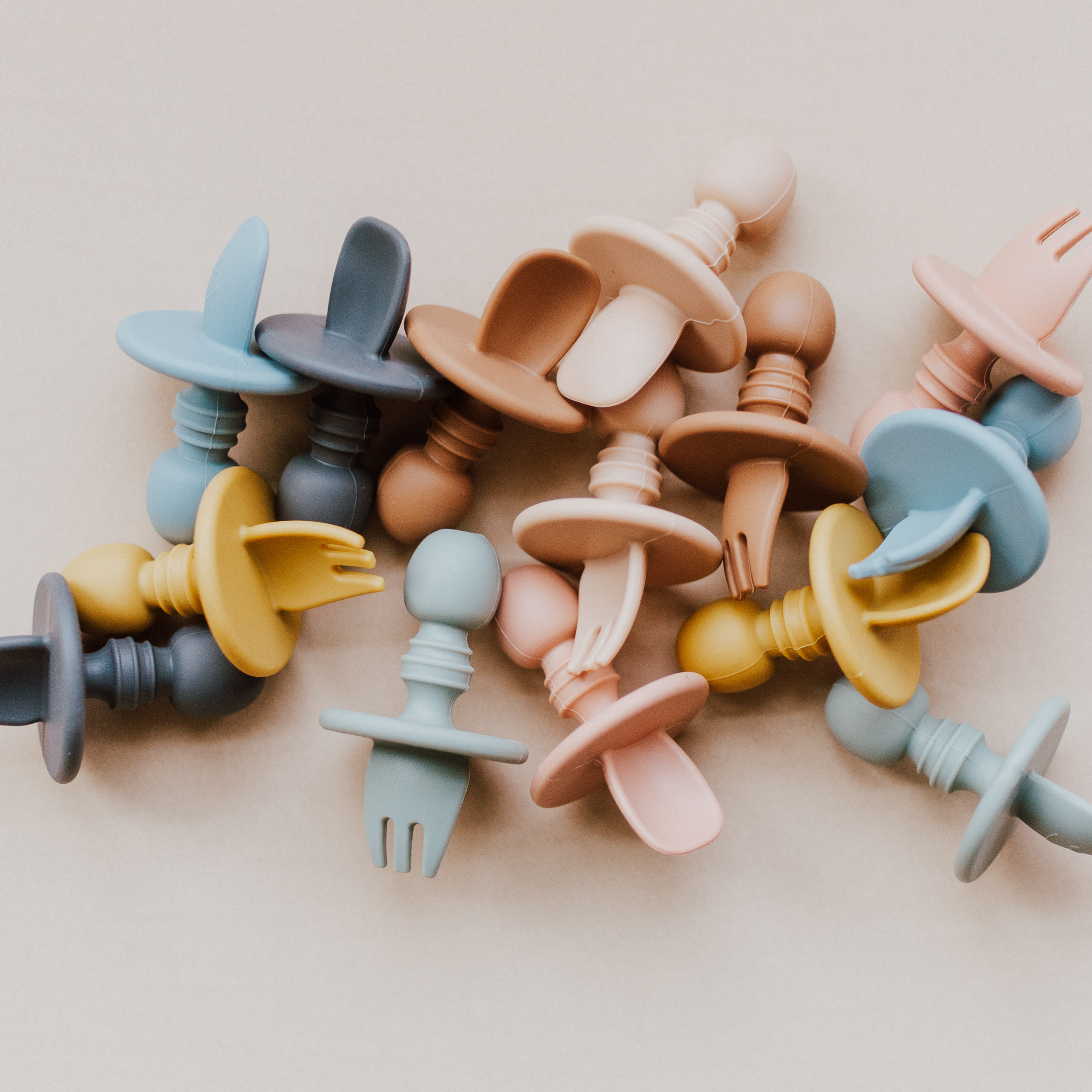 Duck Egg Blue Mini Spoon And Fork Set