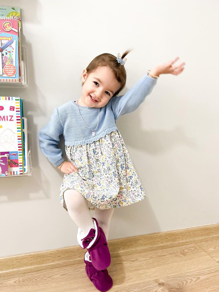 Organic Baby Booties, Newborn Booties Basic, Purple