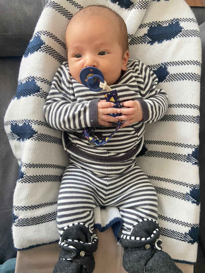 Anti-slip Sole, Fleece Baby Booties, Newborn Home Booties, Sweat Proof Organic Cotton Lining, Anthracite