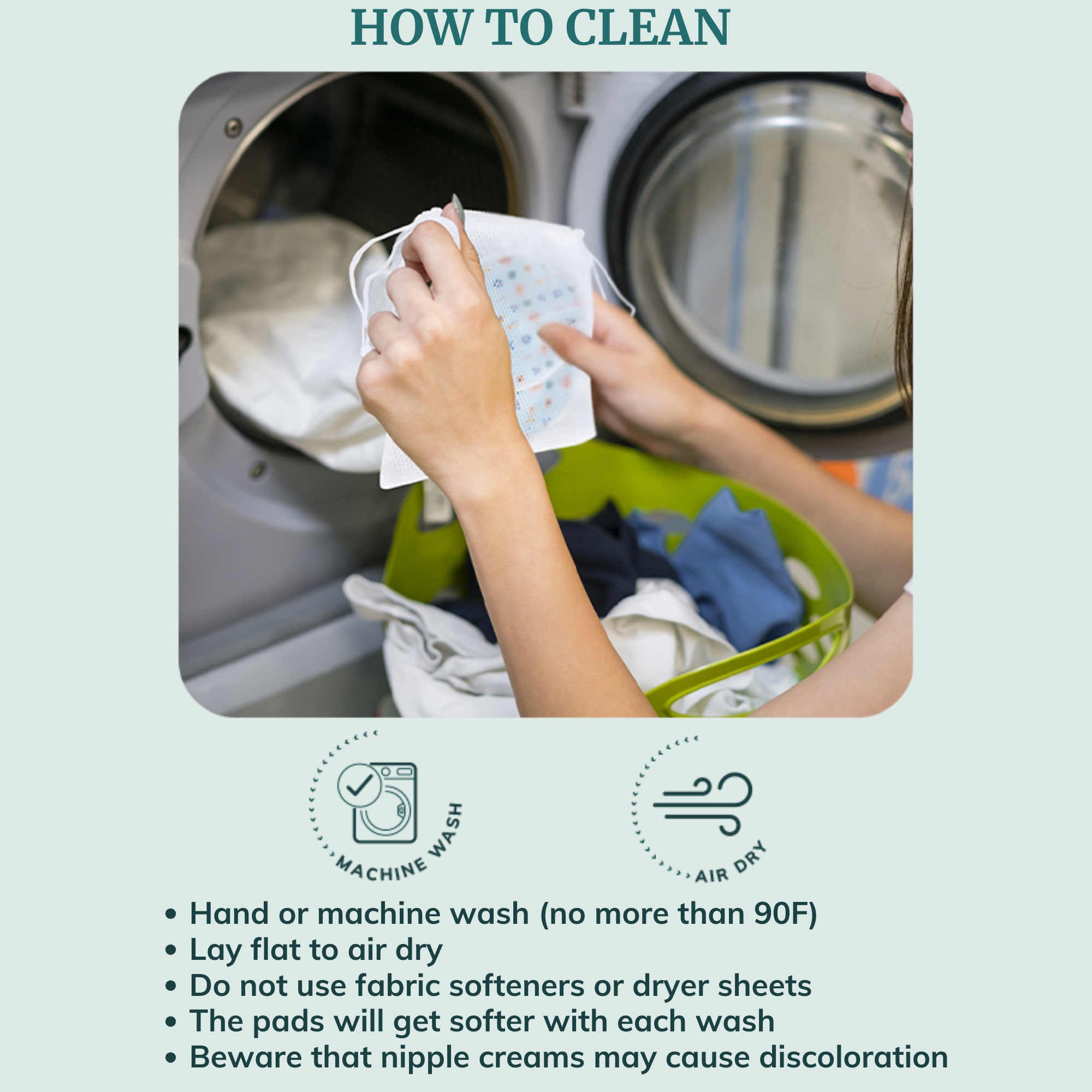 Reusable Breast Pads For Nursing & Pumping - Nazar