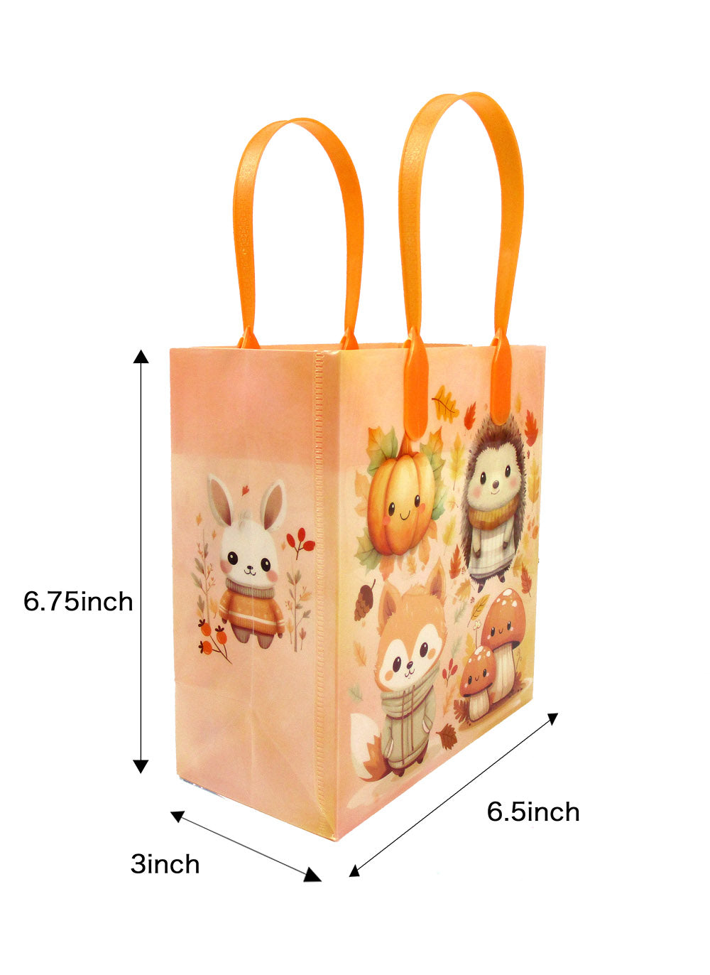 Autumn Cozy Animal Party Favor Treat Bags - Set Of 6 Or 12