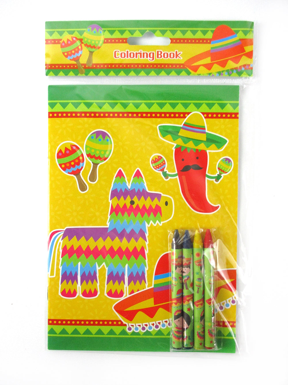 Fiesta Coloring Books With Crayons Party Favors - Set Of 6 Or 12