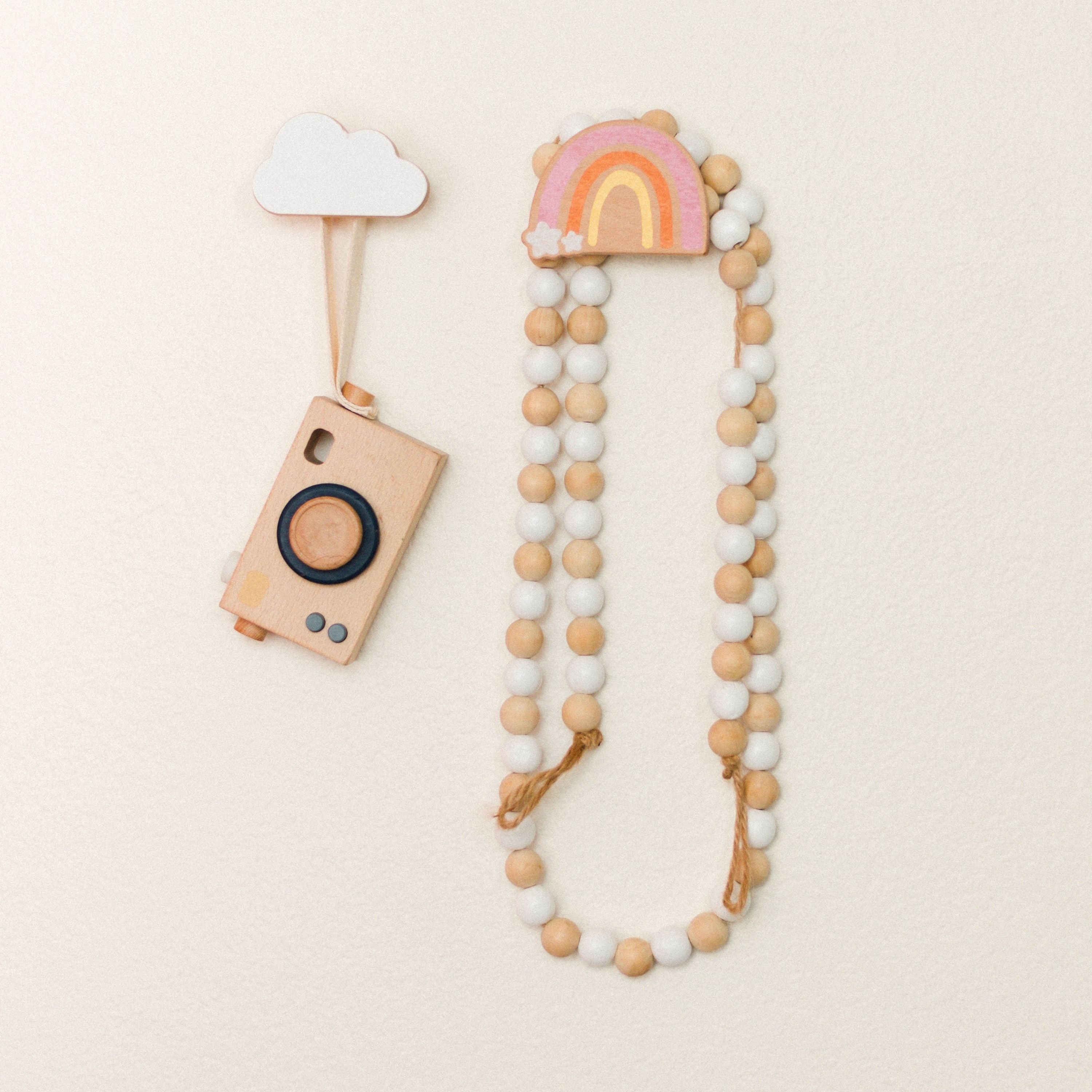 Wonderbee™ Dusty Pink Rainbow Decorative Painted Wall Hook