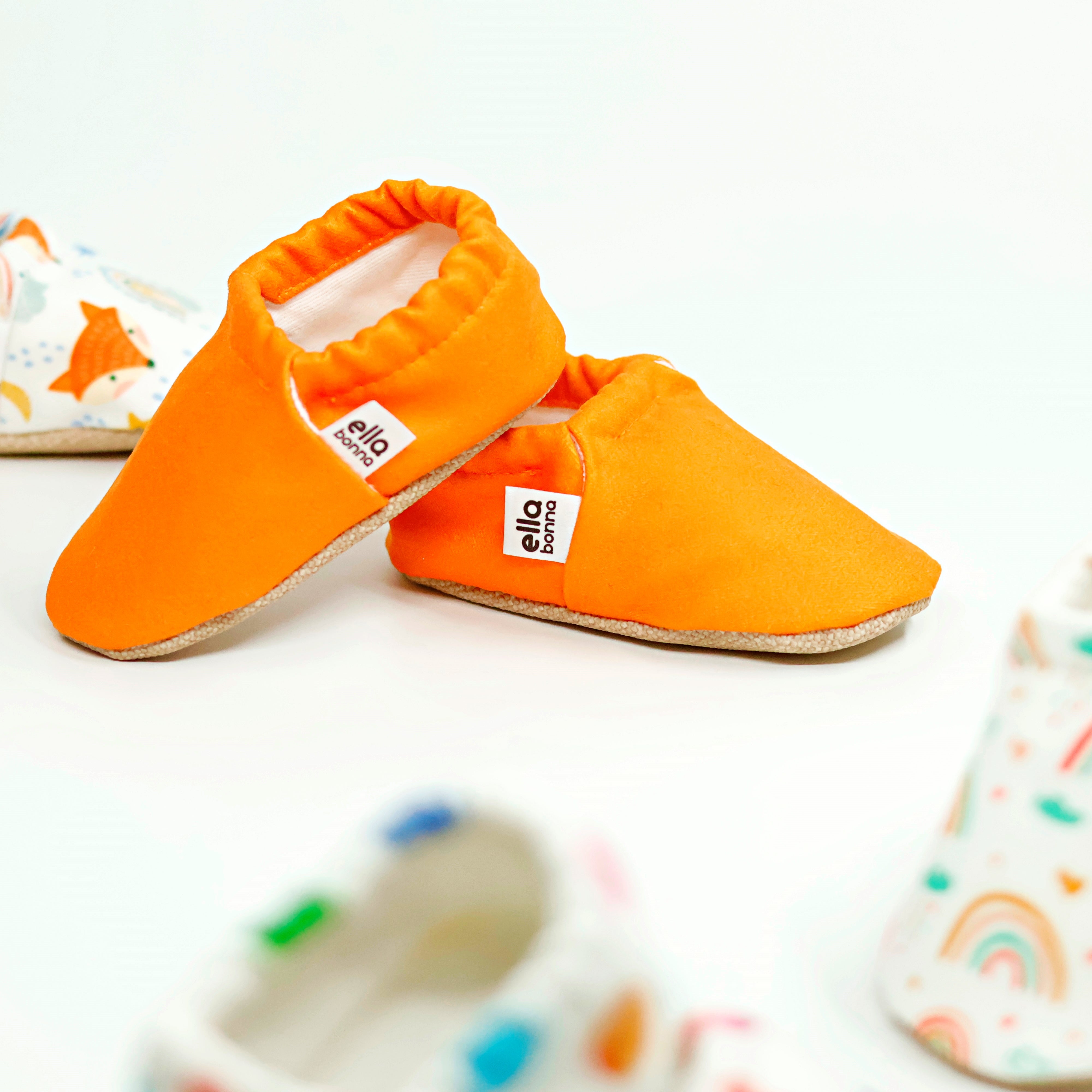 Moccasins, Slippers, Orange