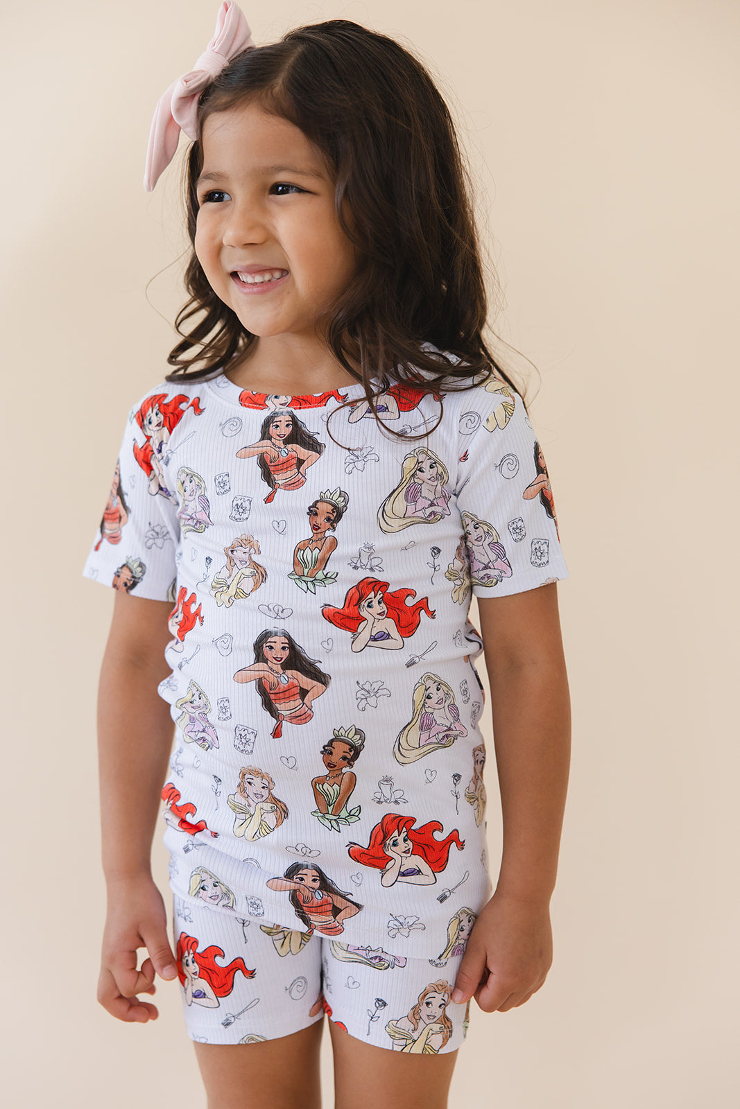 Doodle Princess (ribbed) - Biker Short Set