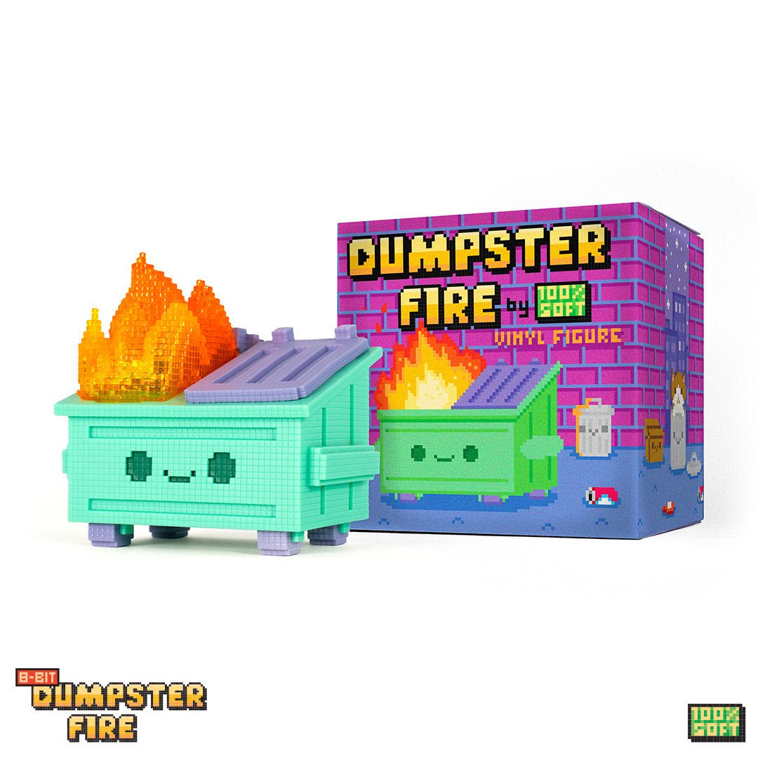 8-bit Dumpster Fire Vinyl Figure