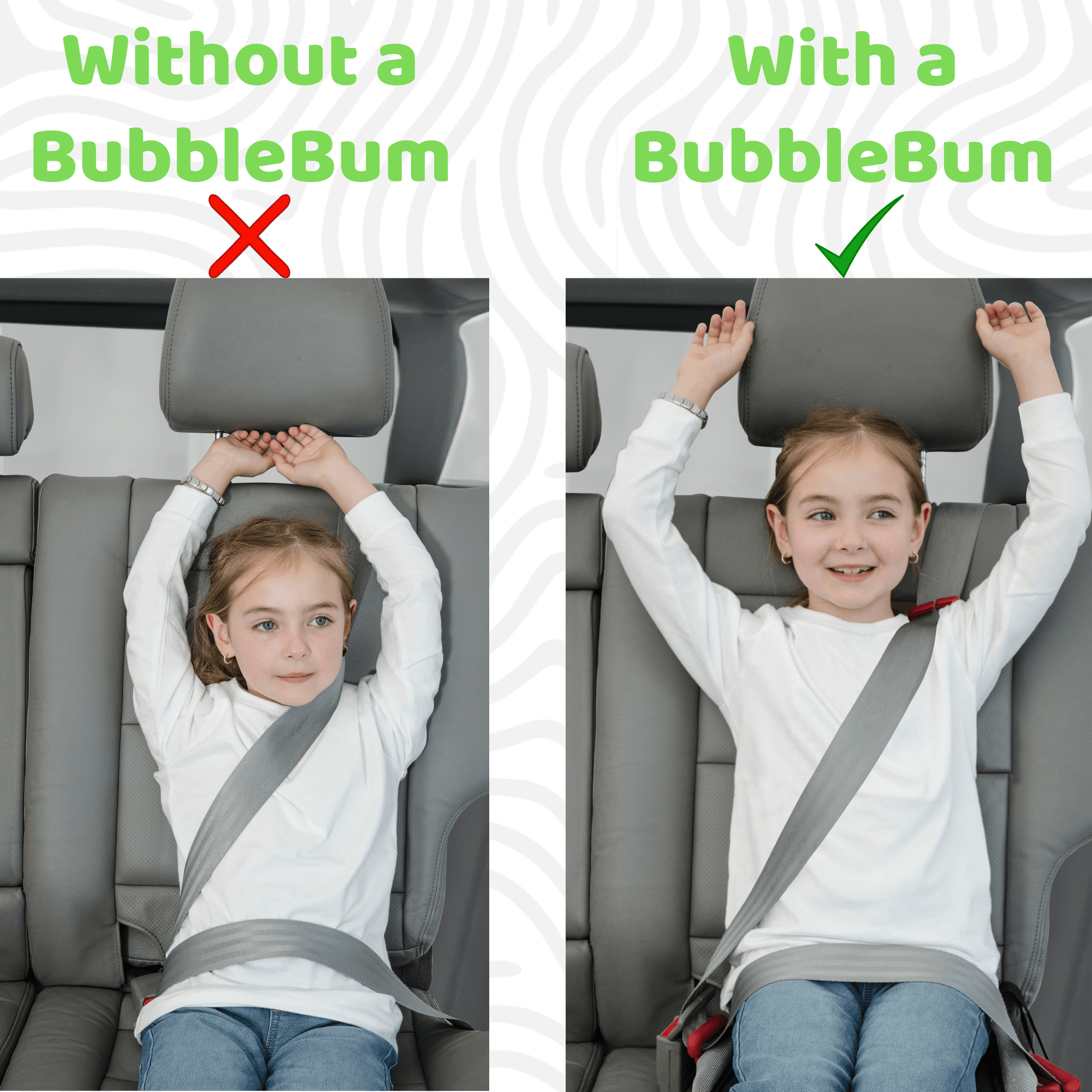 Bubblebum Inflatable Car Booster Seat - Travel Booster Seat - Rainbow Style ✔️
