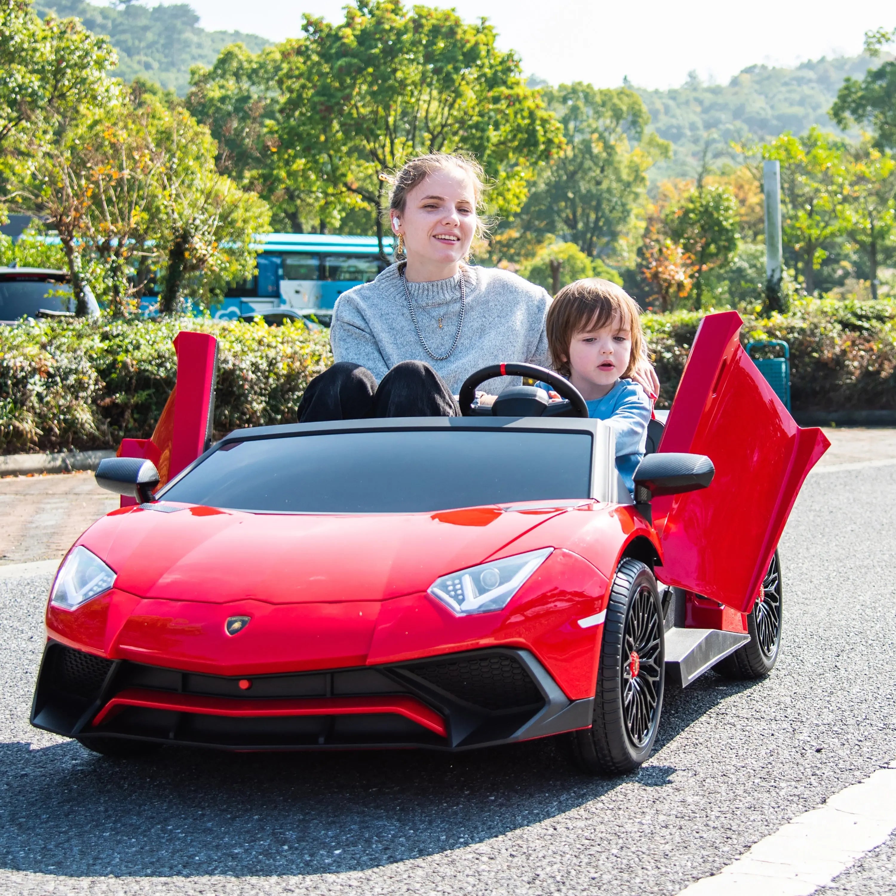 24v Lamborghini Aventador 2 Seater Ride On Car For Kids: Advanced Brushless Motor & Differential For High-octane Fun