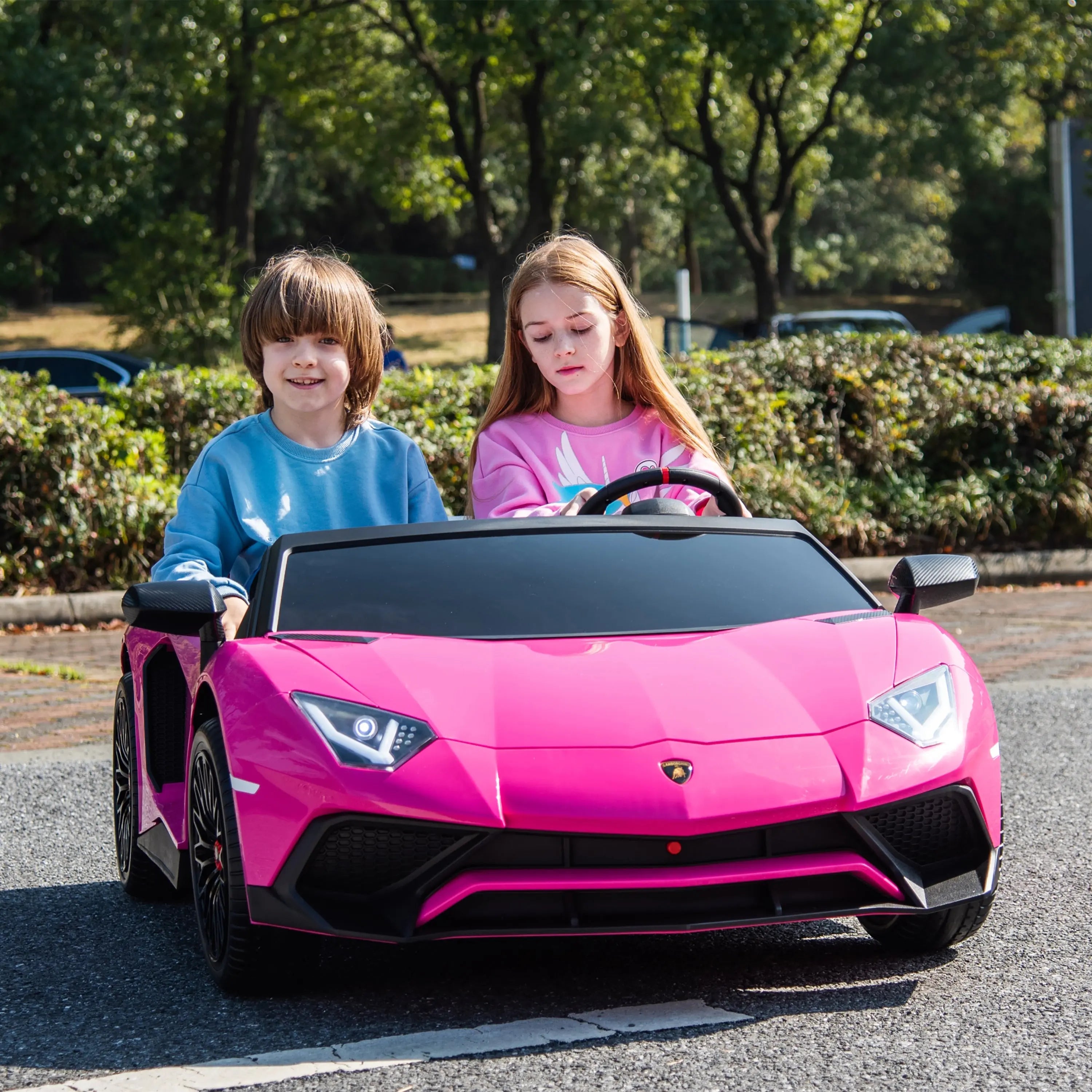 24v Lamborghini Aventador 2 Seater Ride On Car For Kids: Advanced Brushless Motor & Differential For High-octane Fun