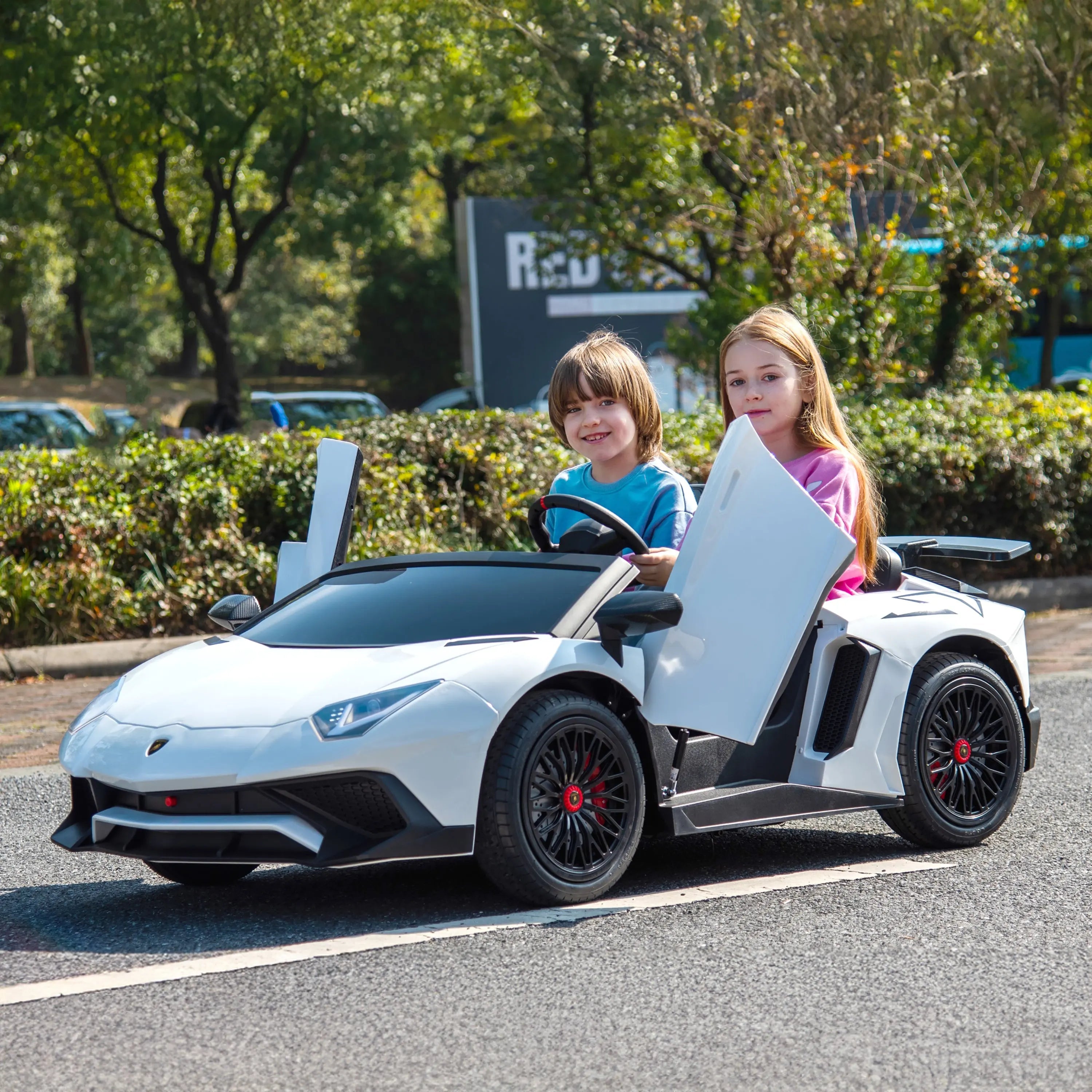 24v Lamborghini Aventador 2 Seater Ride On Car For Kids: Advanced Brushless Motor & Differential For High-octane Fun