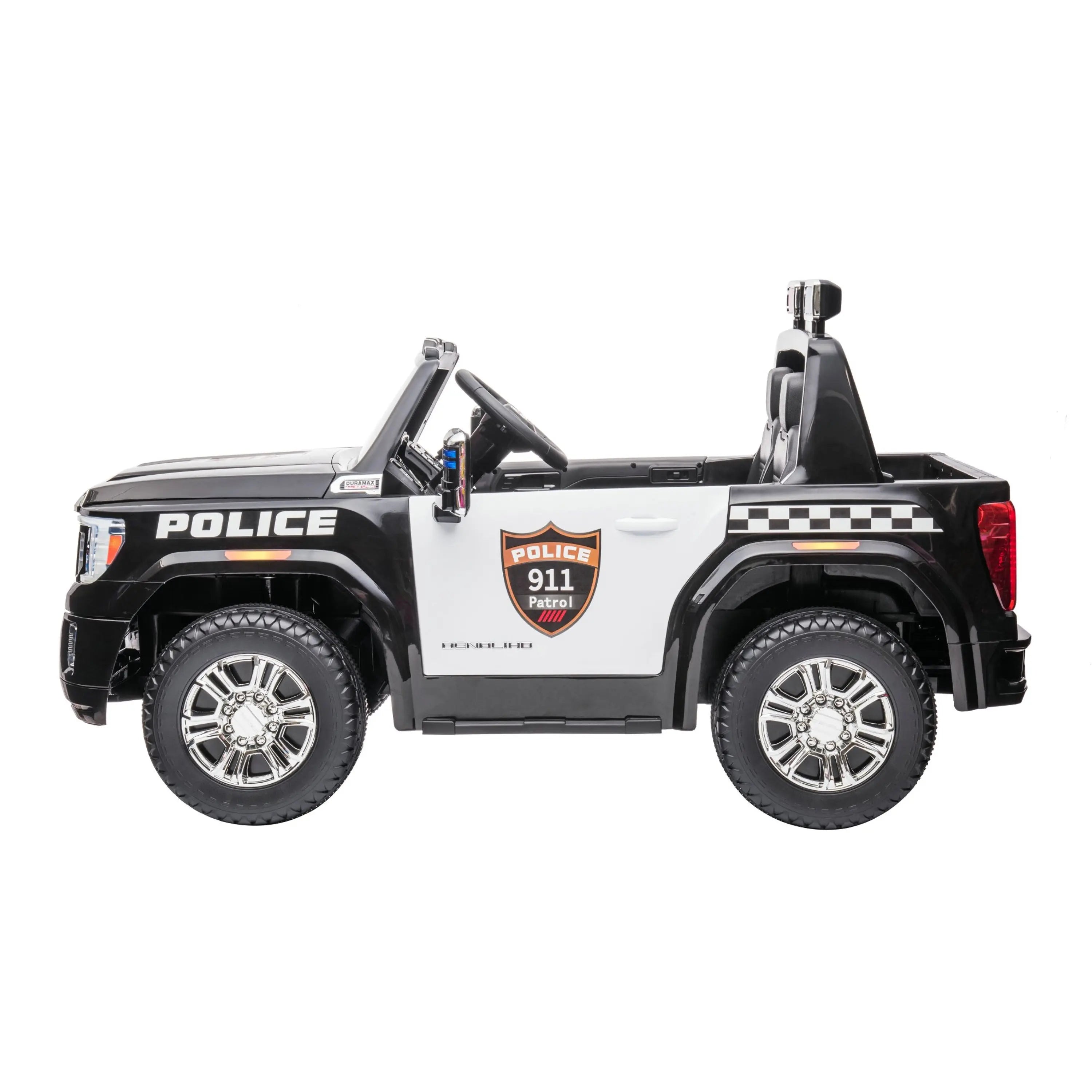 24v Gmc Sierra Denali 2 Seater Police Ride-on Truck