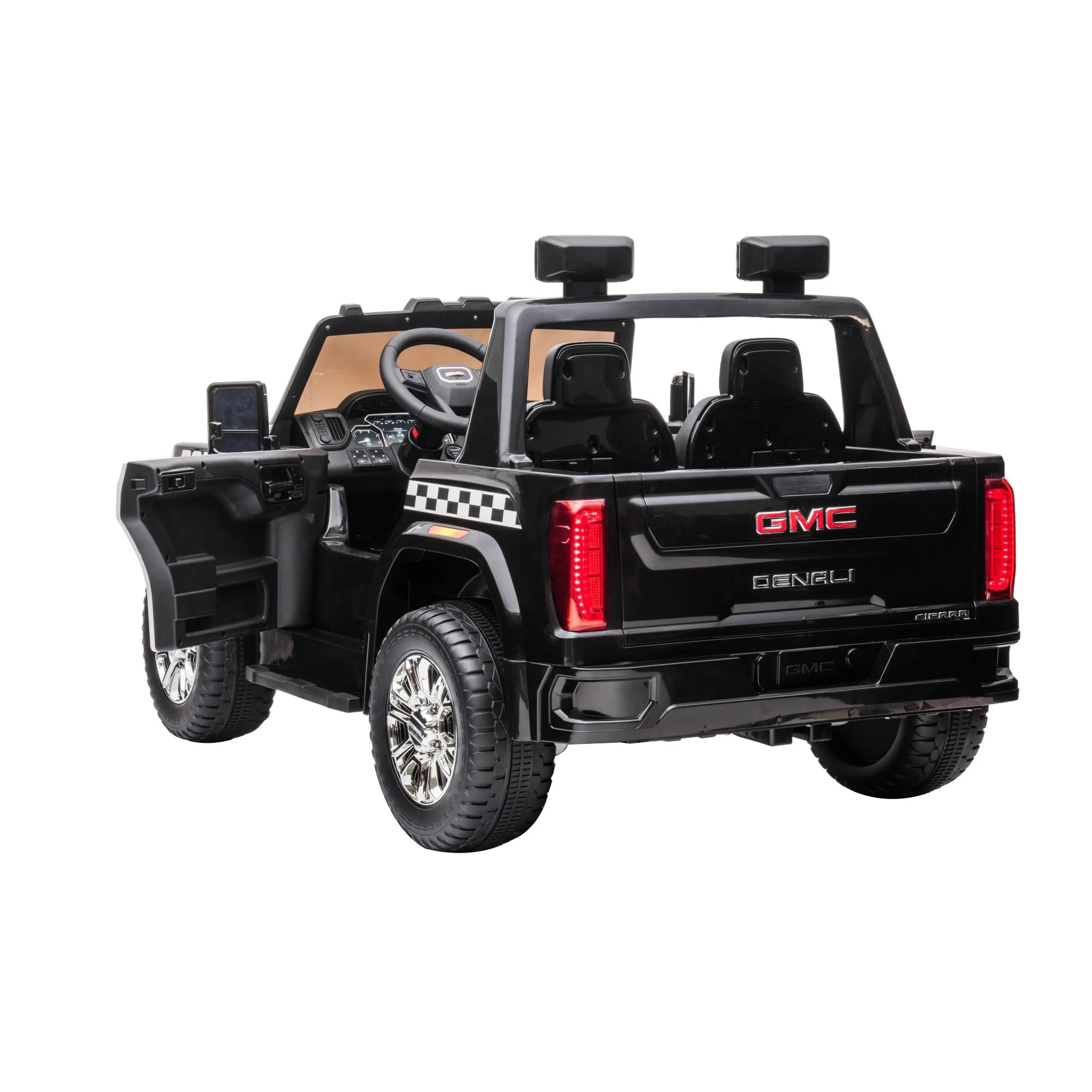24v Gmc Sierra Denali 2 Seater Police Ride-on Truck