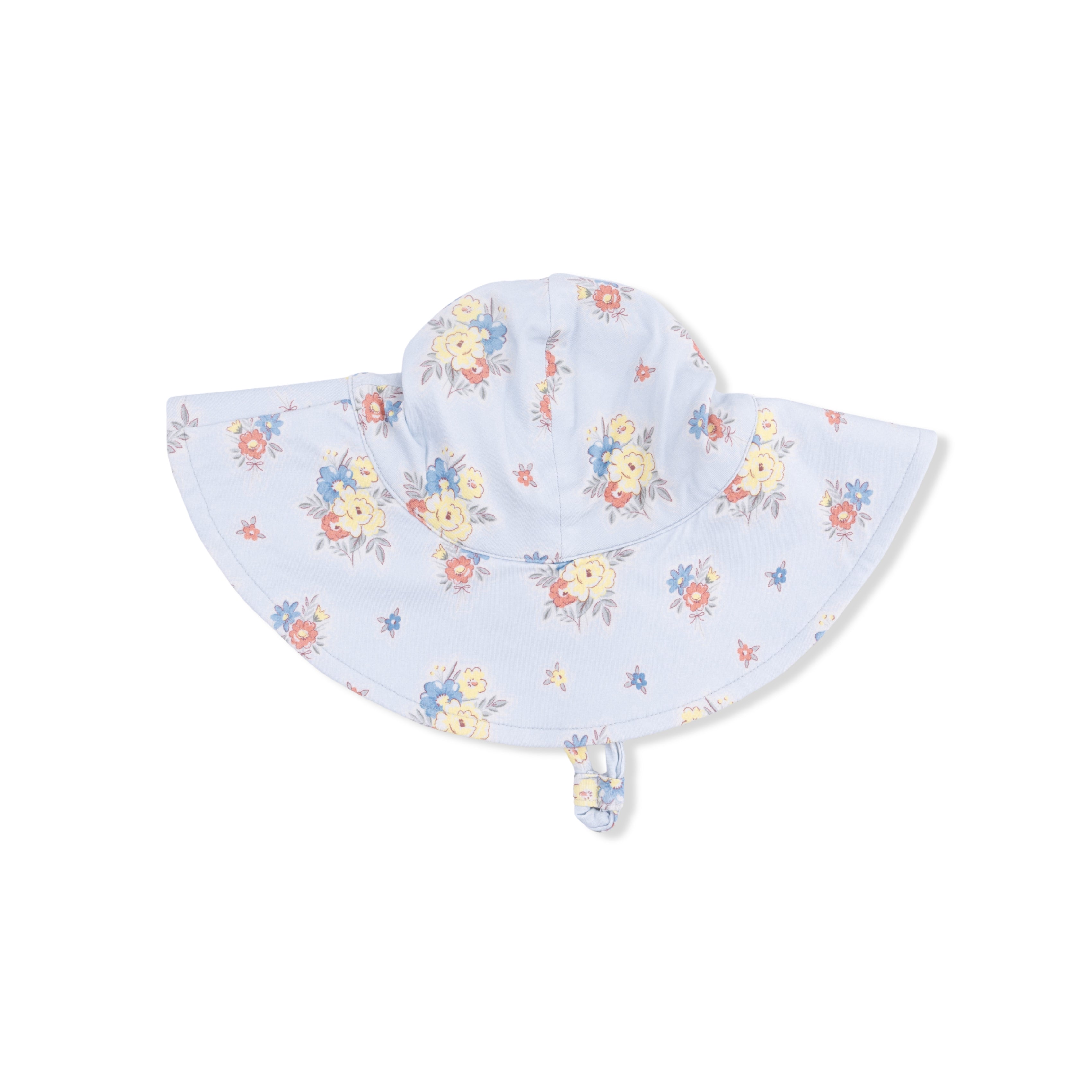 Country Stitch Floral - Wide Brim Sun Hat