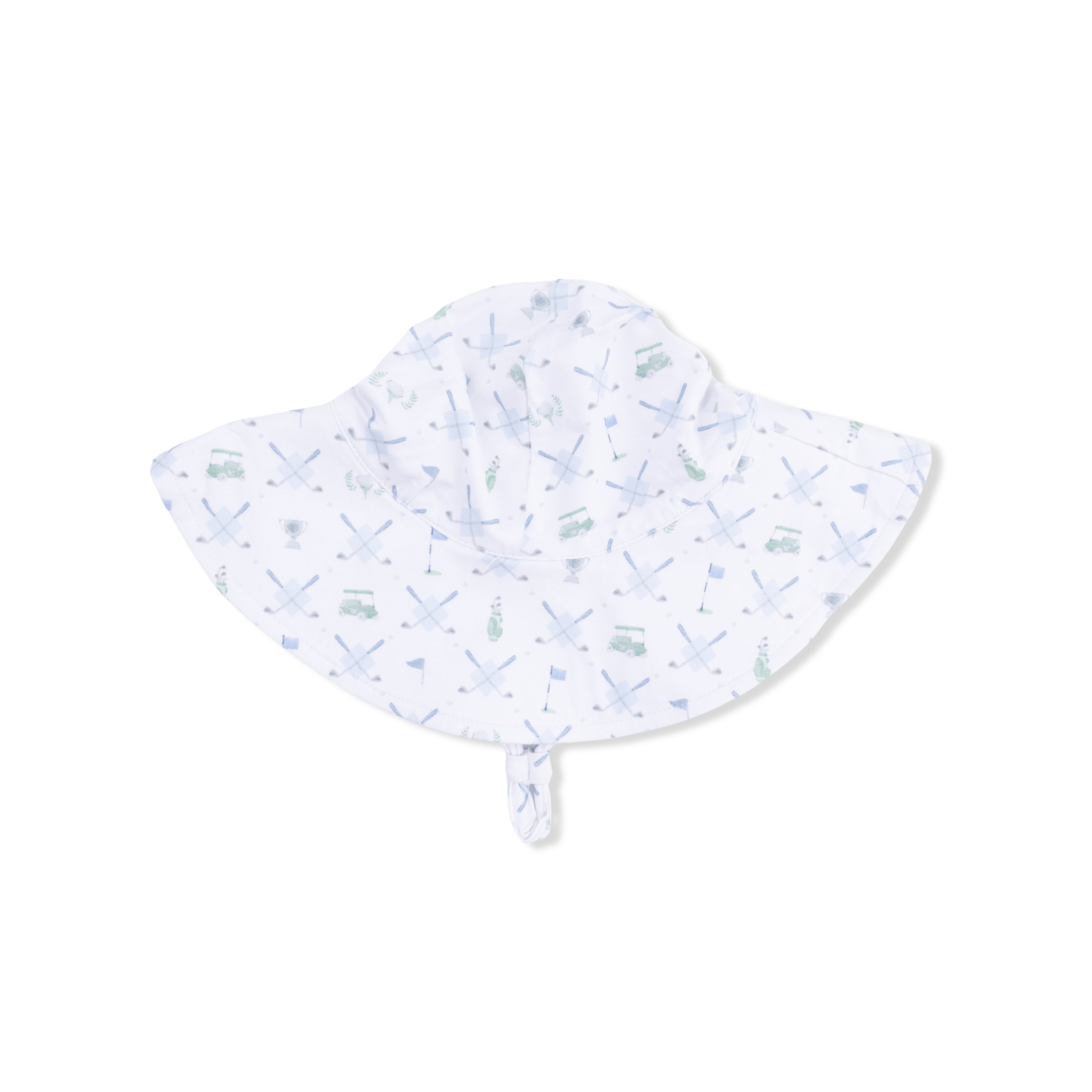 Golf Trellis Blue - Wide Brim Sun Hat