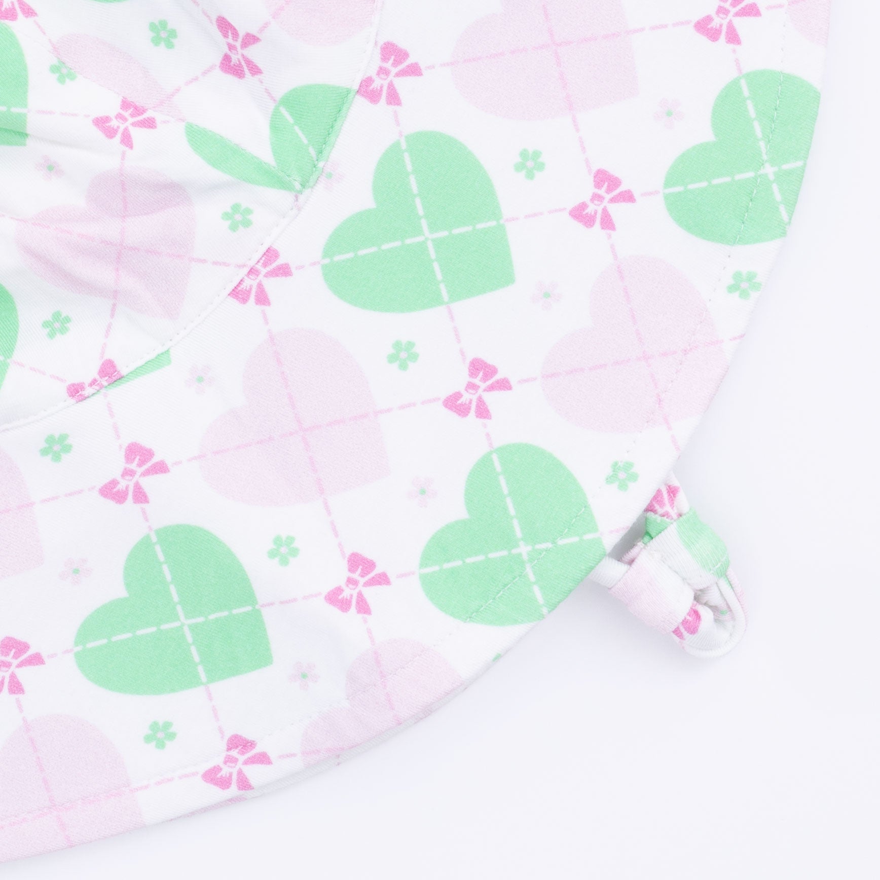 Heart Argyle - Wide Brim Sun Hat