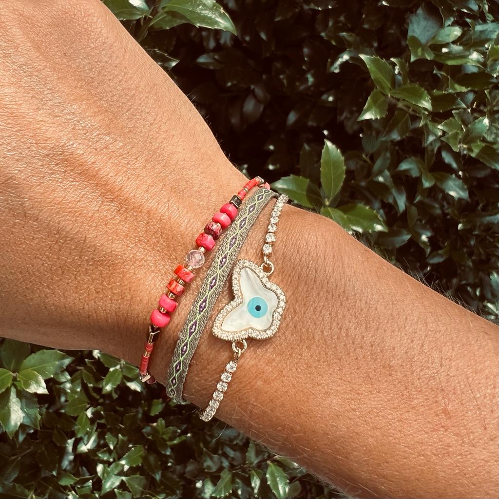 Lux Mother Of Pearl Butterfly Bracelet