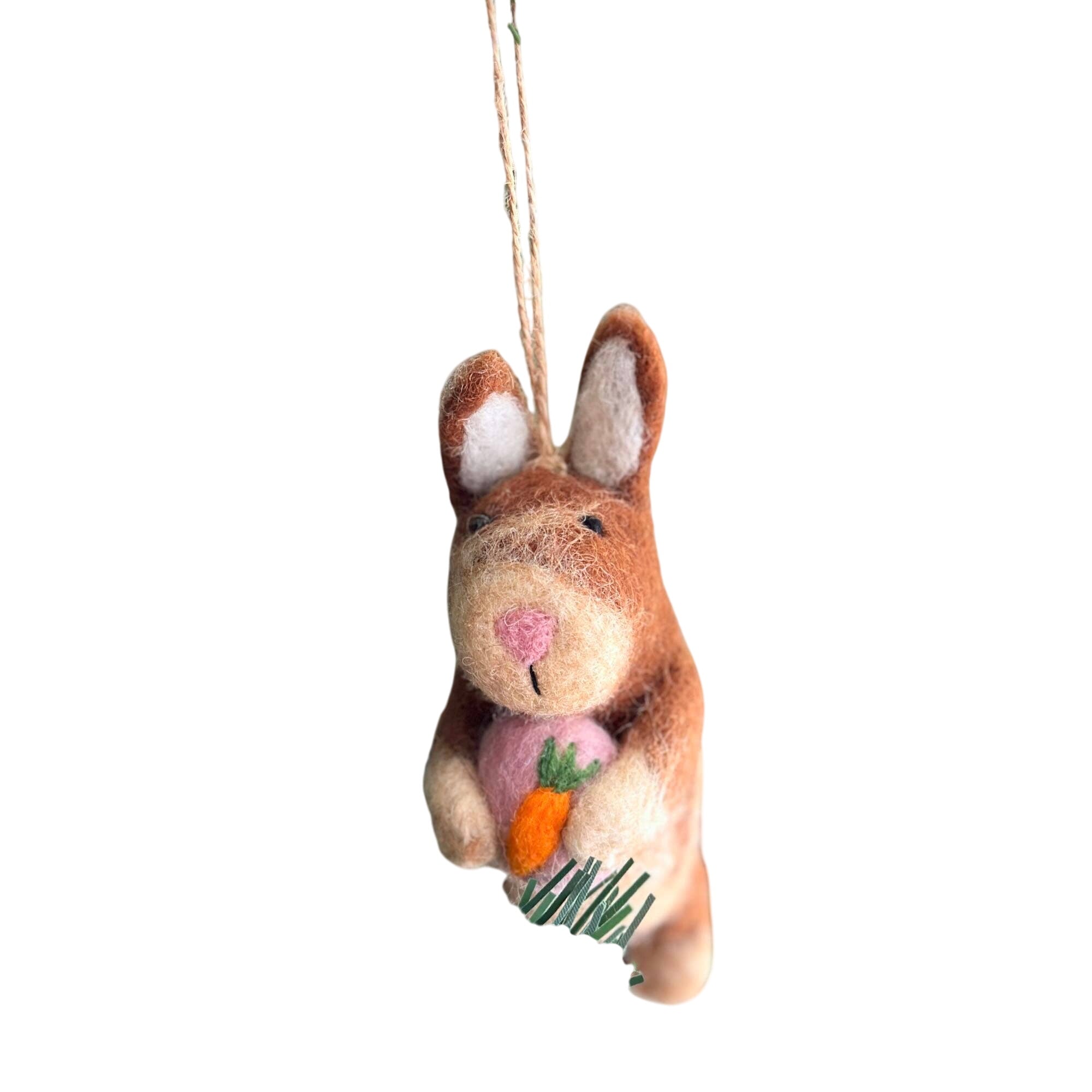 Felt Ornament - Bunny Holding A Heart